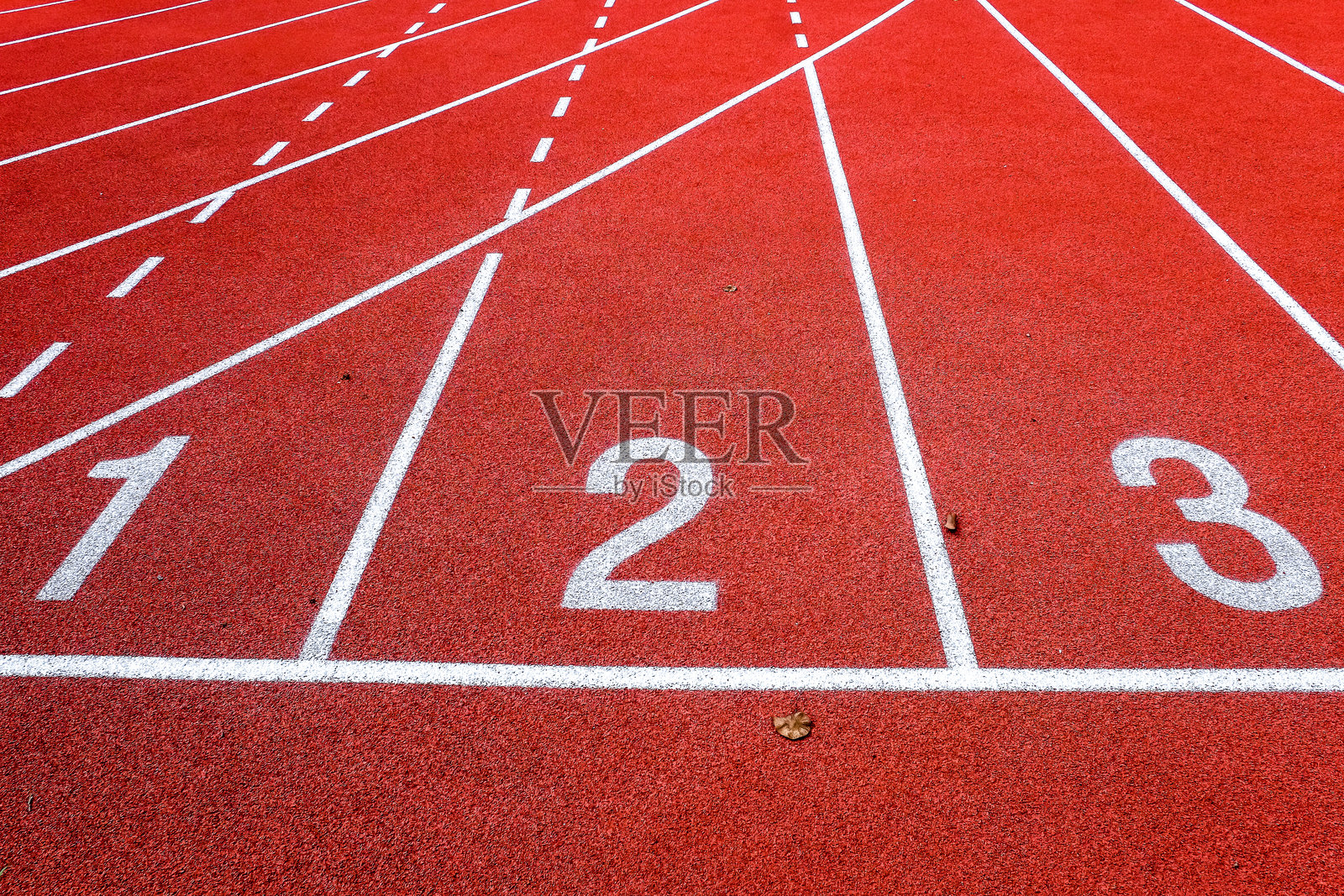 体育场内的跑道及数字标识照片摄影图片
