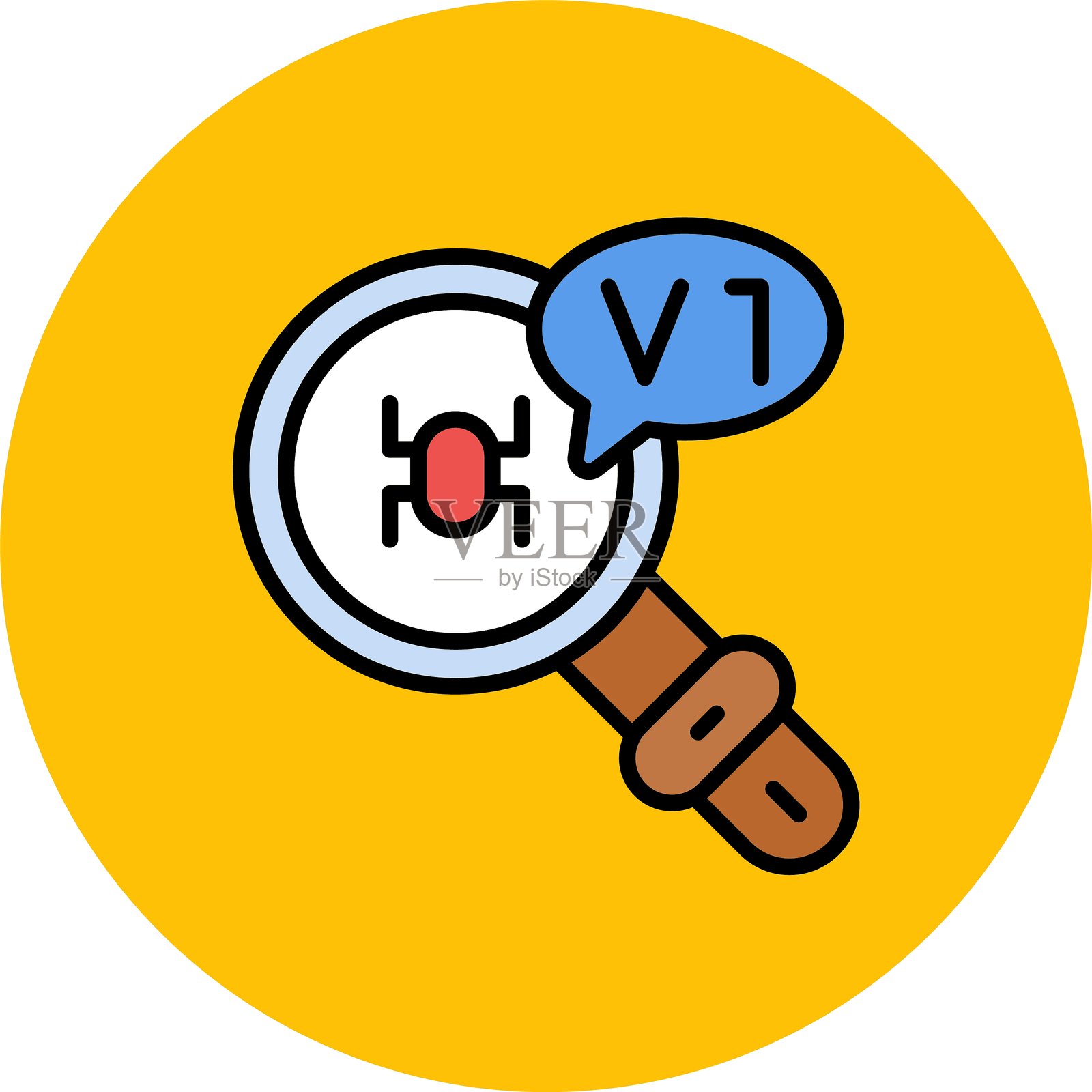 发现bug的新图标设计创意插画图片素材