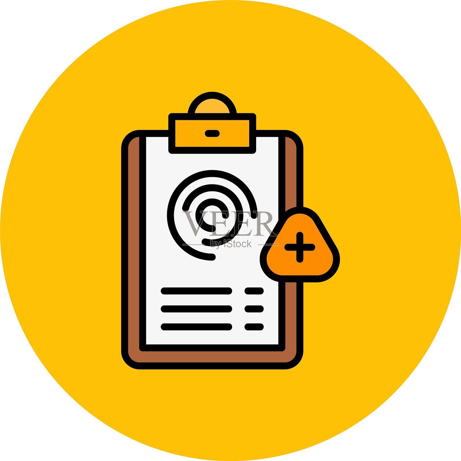 指纹新图标设计创意插画图片素材