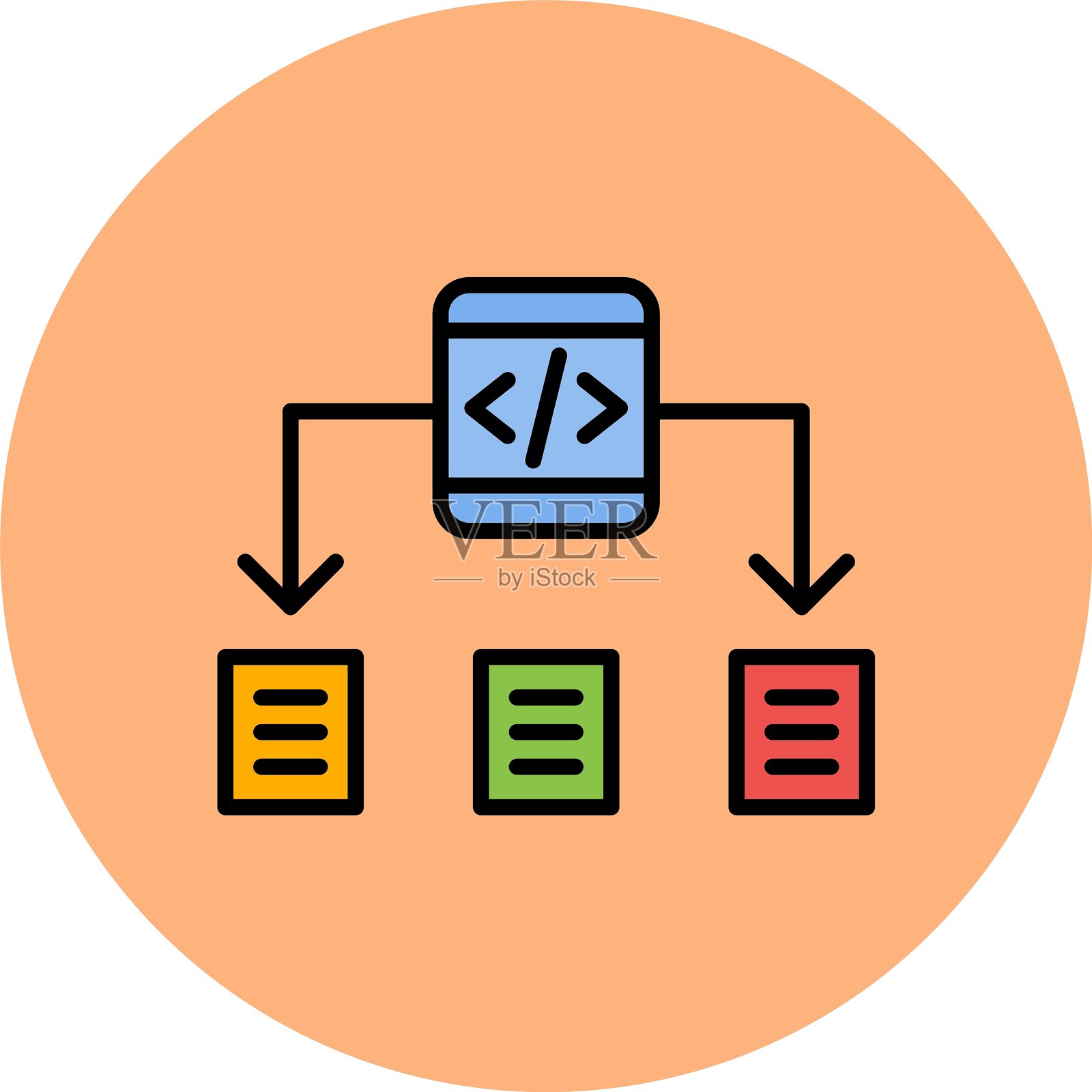 结构化数据新图标设计创意插画图片素材