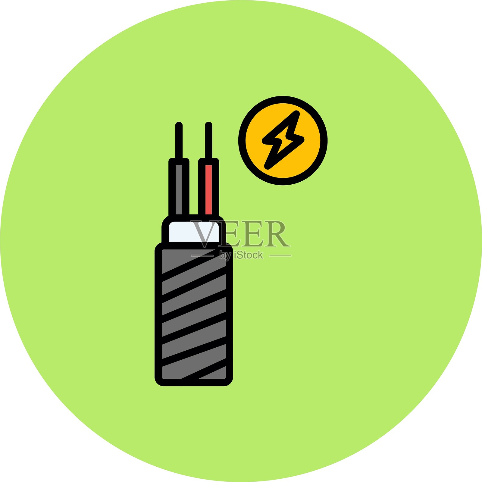 线缆新图标设计创意插画图片素材