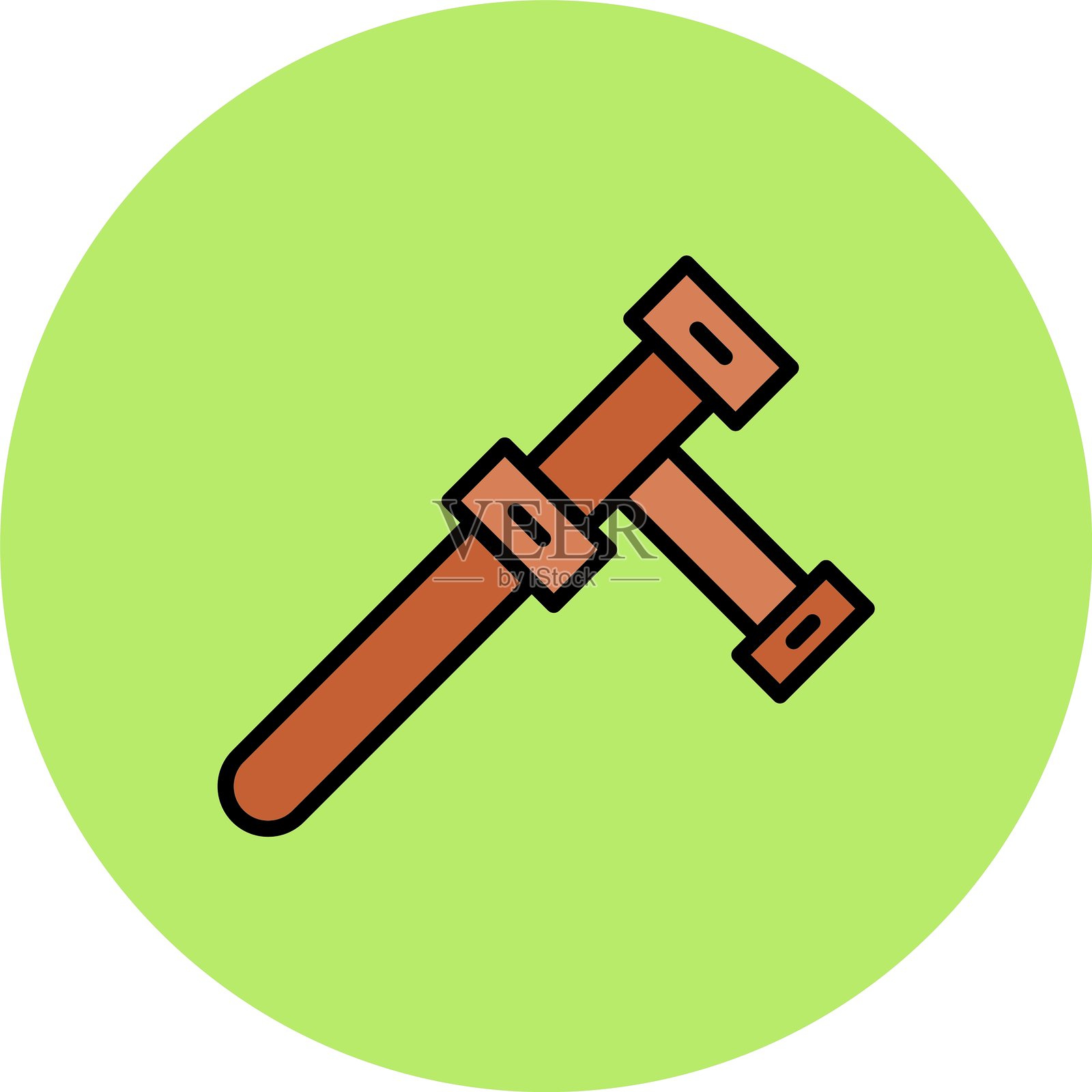 手杖新图标创意设计插画图片素材