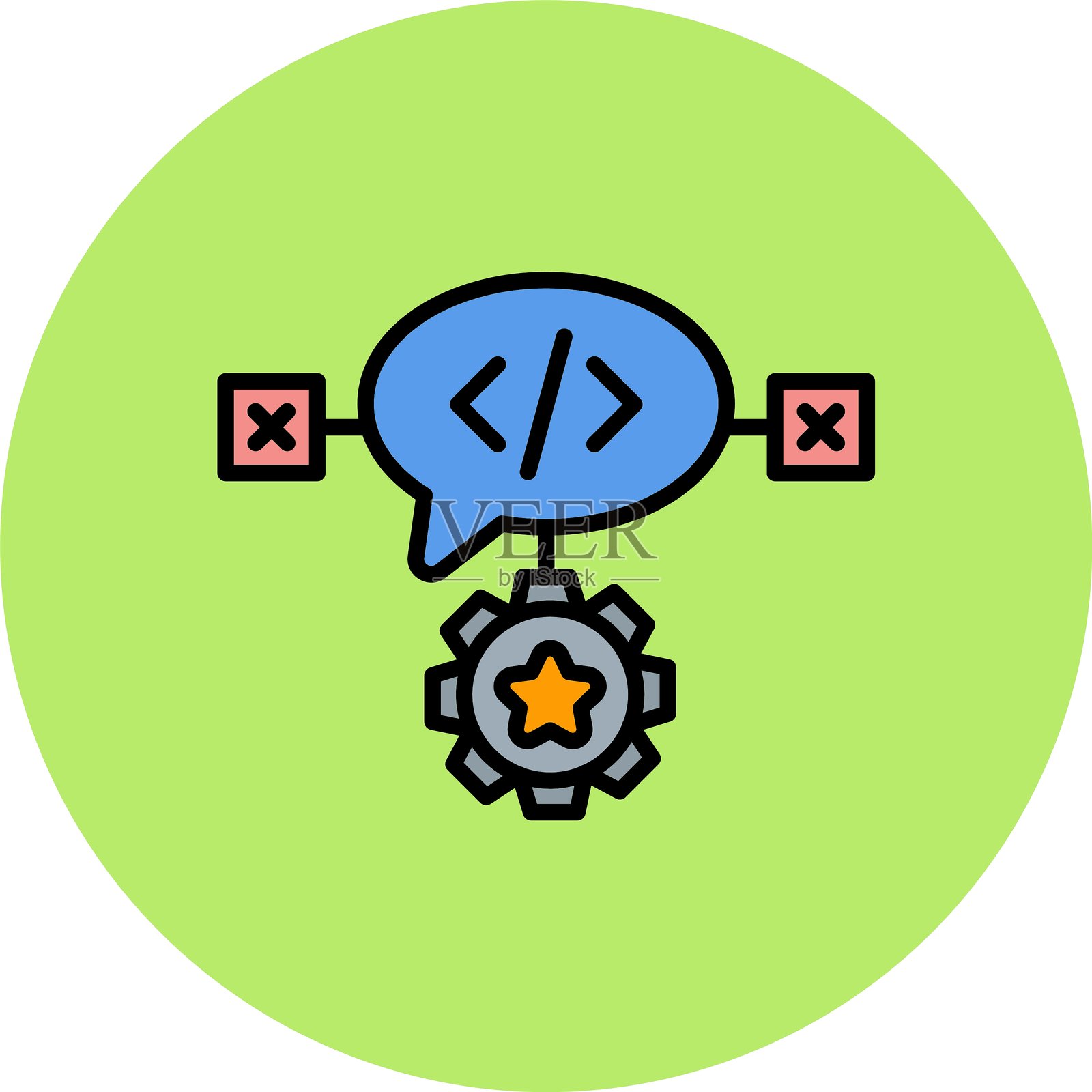 算法新图标设计创意插画图片素材