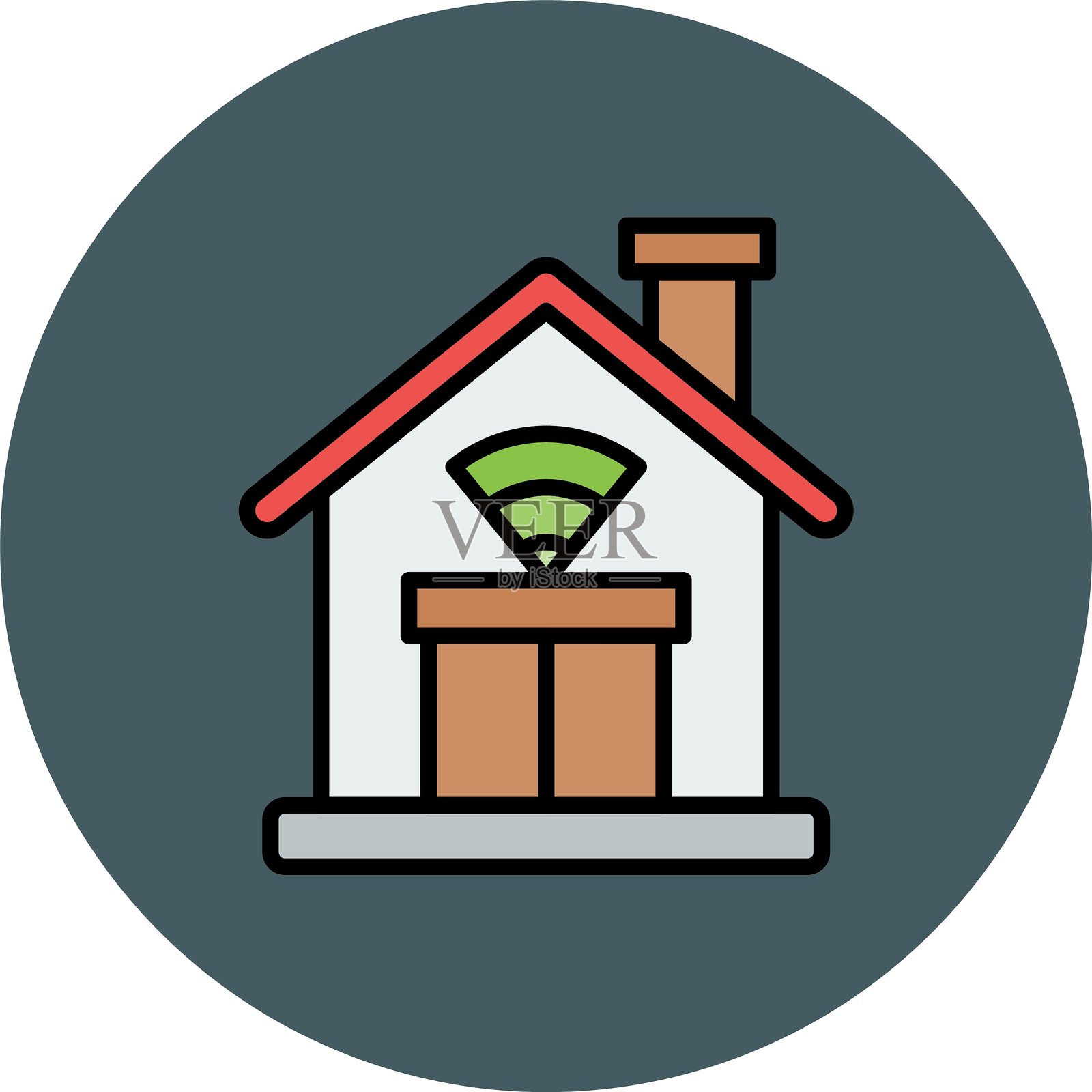 智能家居新图标设计创意插画图片素材