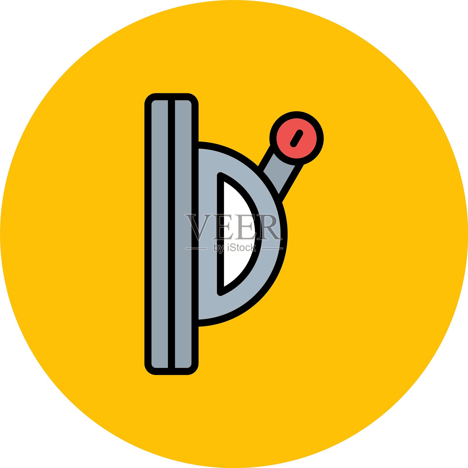 刀形开关新图标设计创意插画图片素材