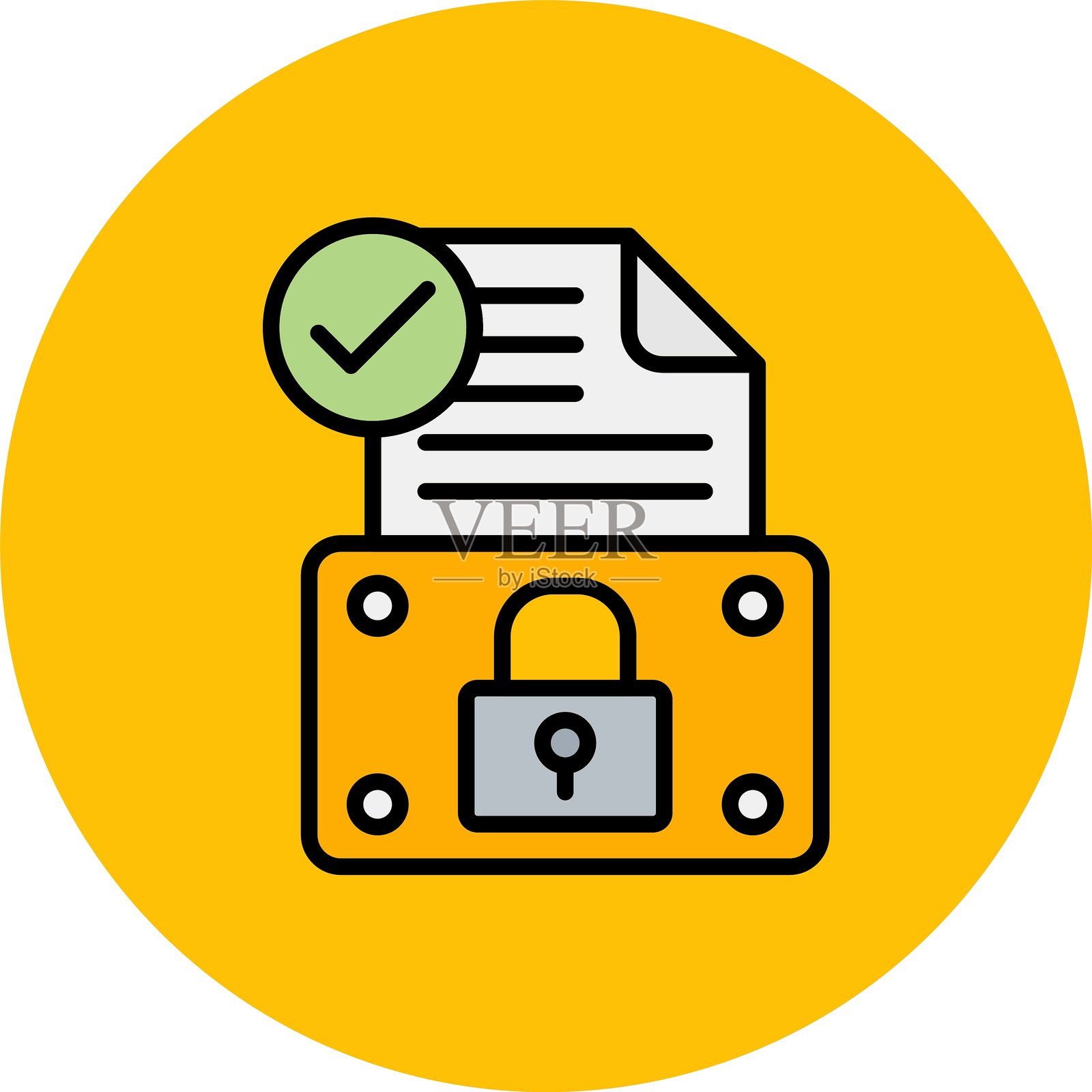 机密新图标设计创意插画图片素材