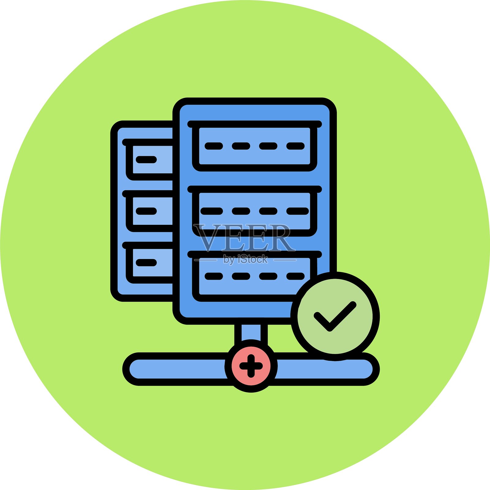 数据中心新图标设计创意插画图片素材