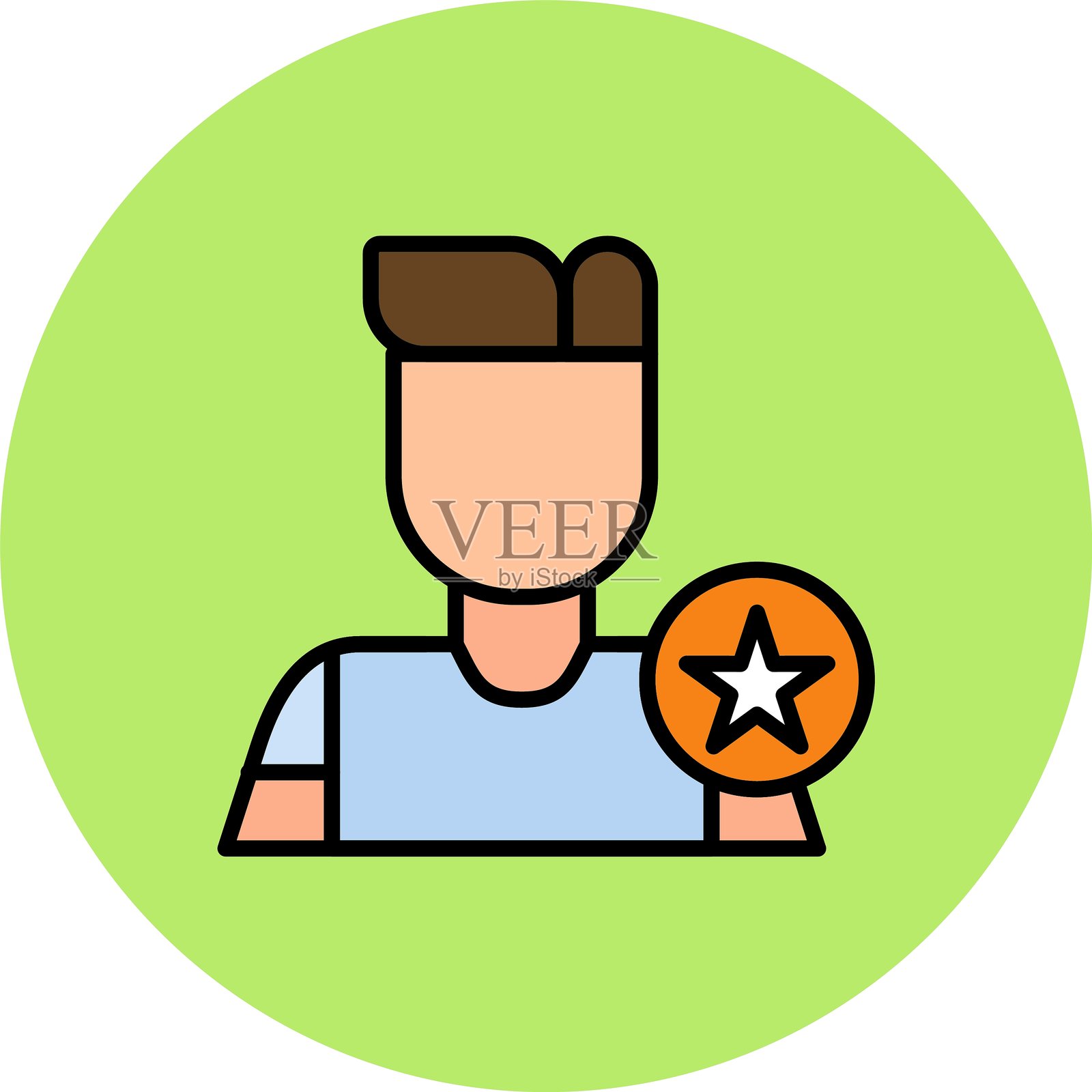 星星新图标设计创意插画图片素材