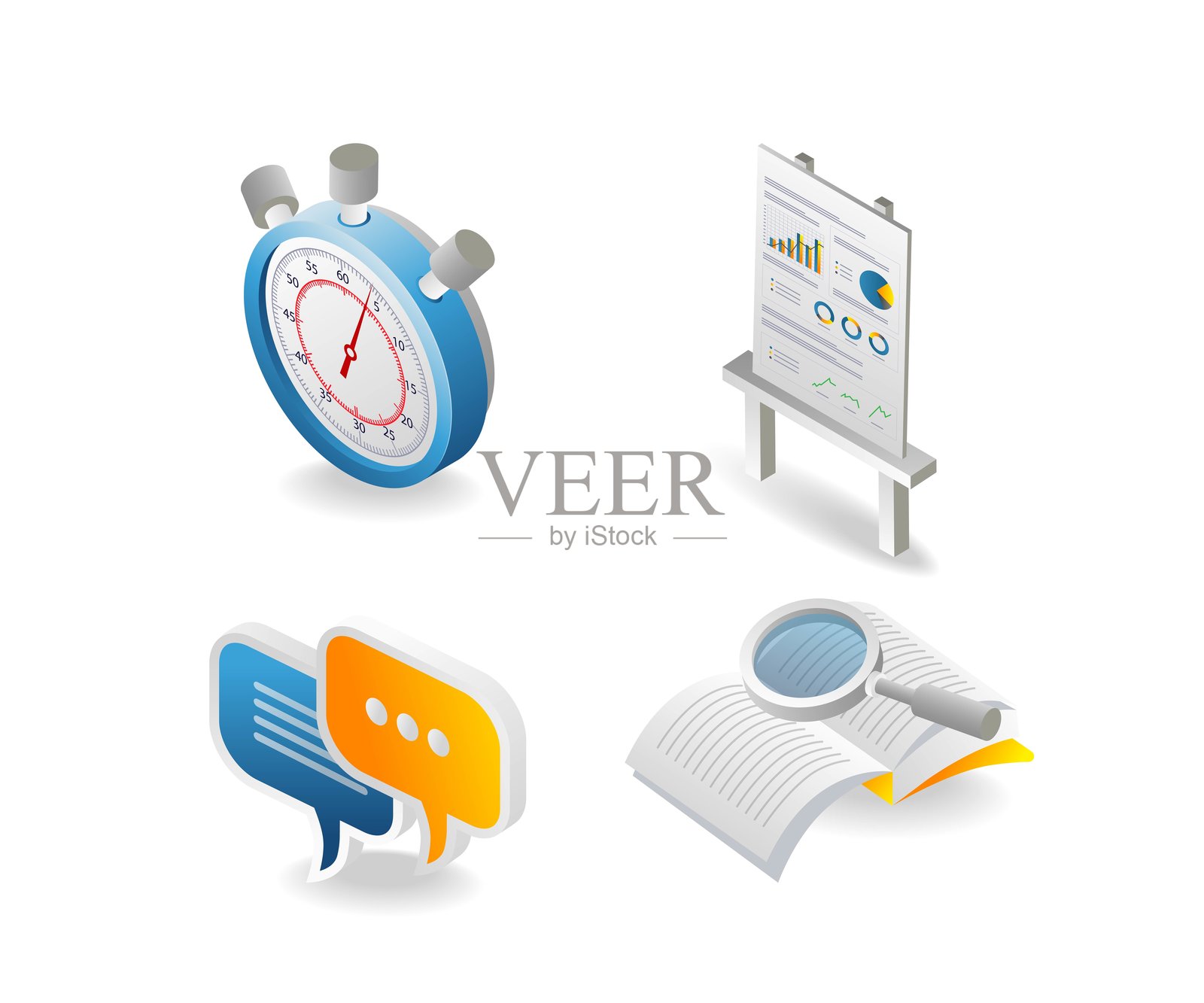 商业与教育符号插画合集插画图片素材