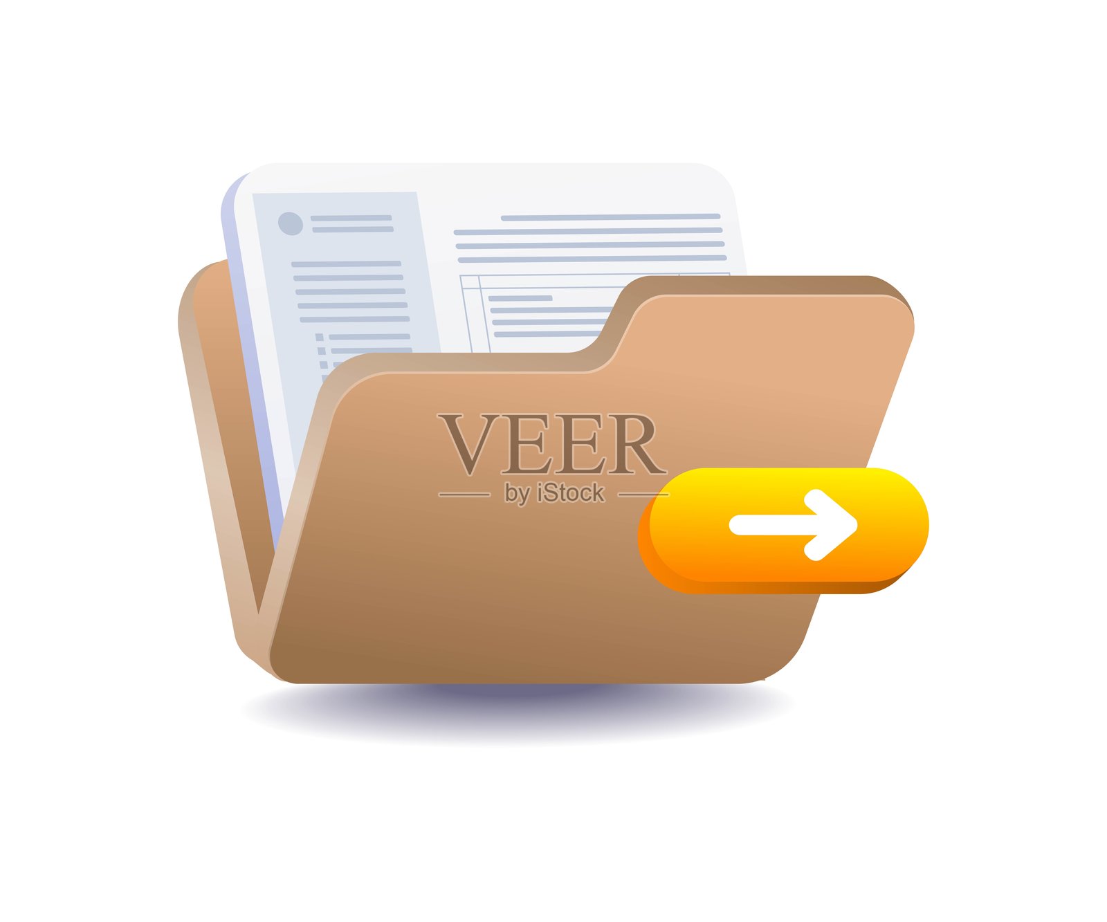 数字文件夹中的数据输入插画概念插画图片素材