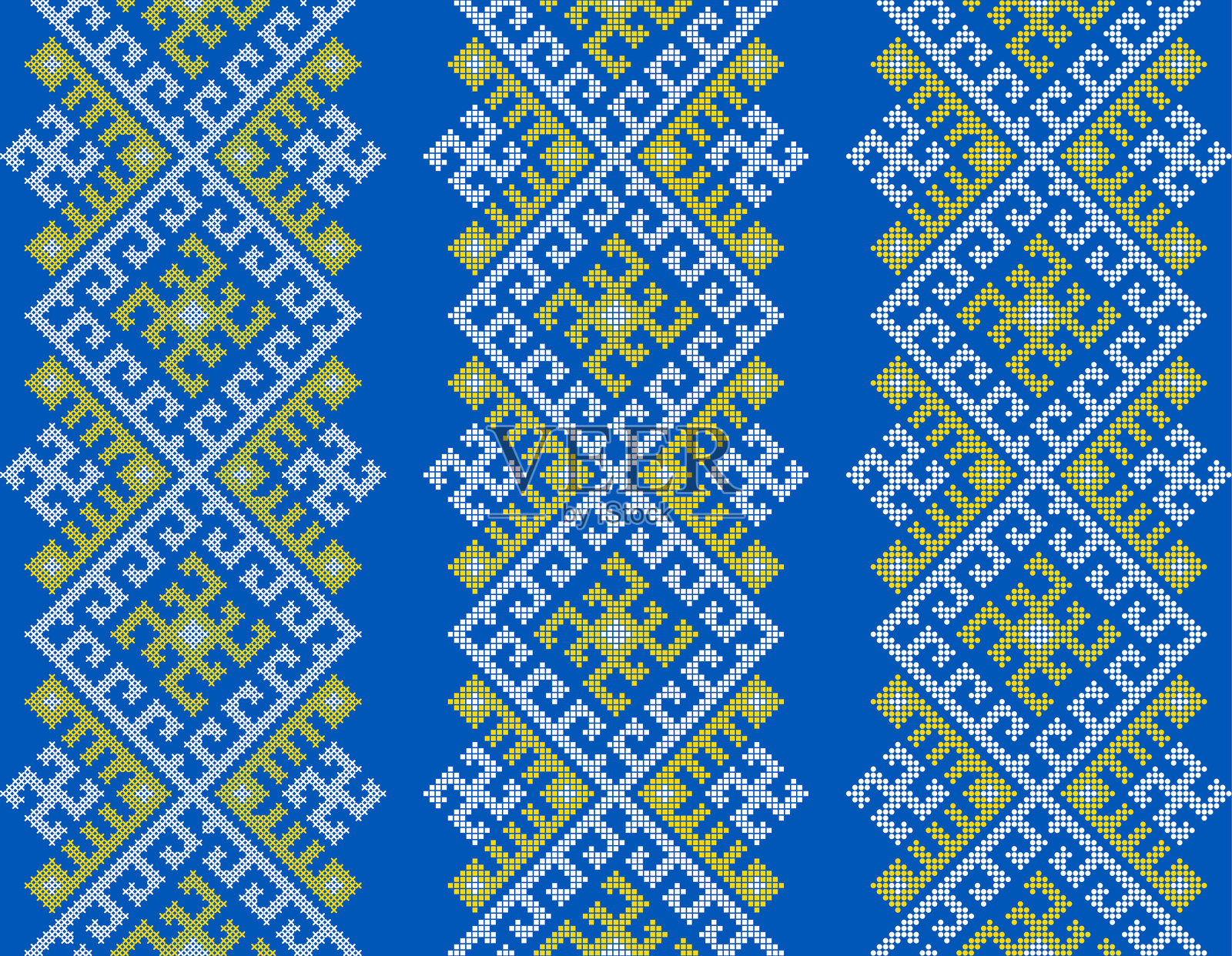 无缝的乌克兰传统刺绣图案插画图片素材