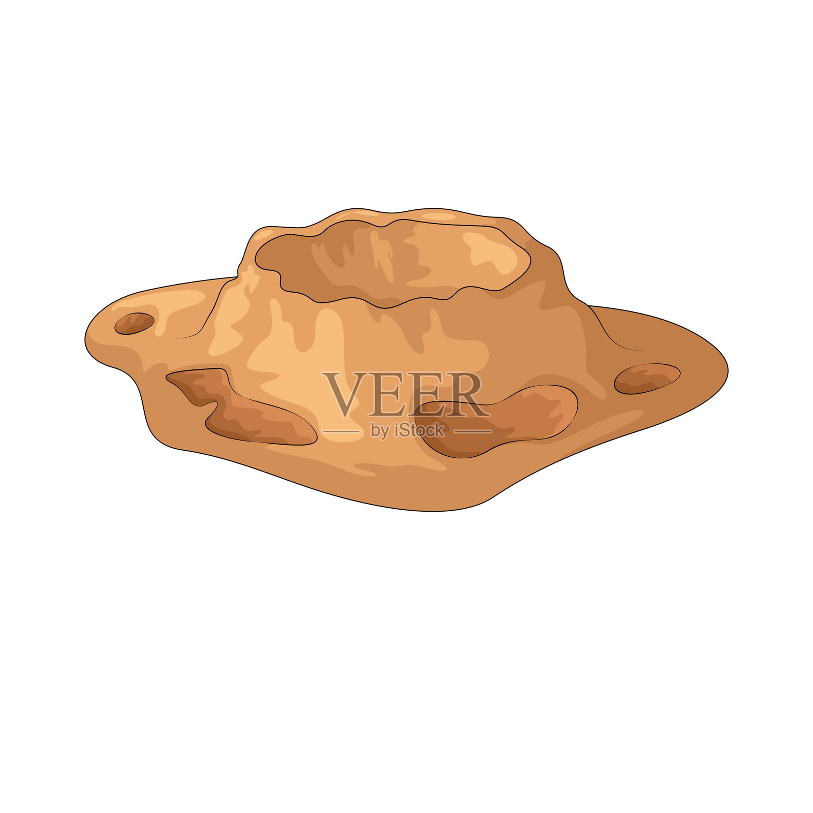 陨石坑插画图片素材