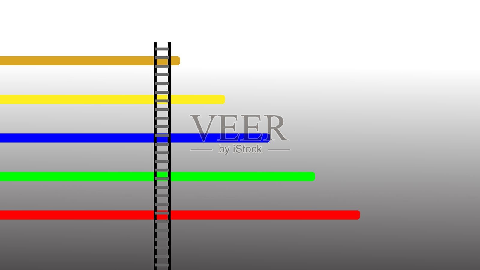 象征成功、进步和成就的抽象彩色阶梯插画图片素材