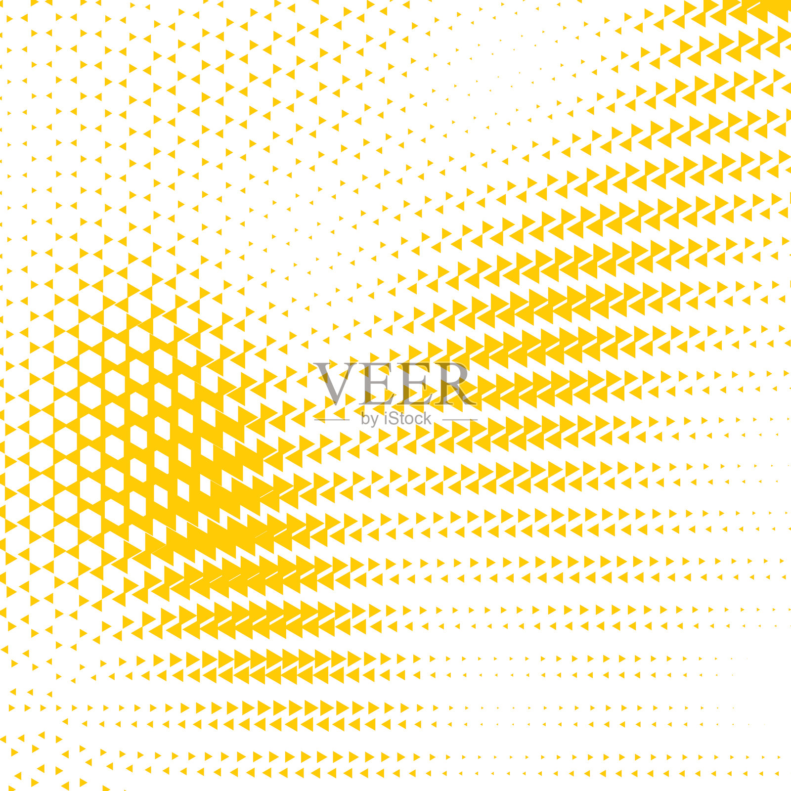 抽象的黄色半调圆点径向渐变背景，极简现代风格的矢量几何纹理，适用于海报、印刷品和艺术作品的创意模板设计插画图片素材