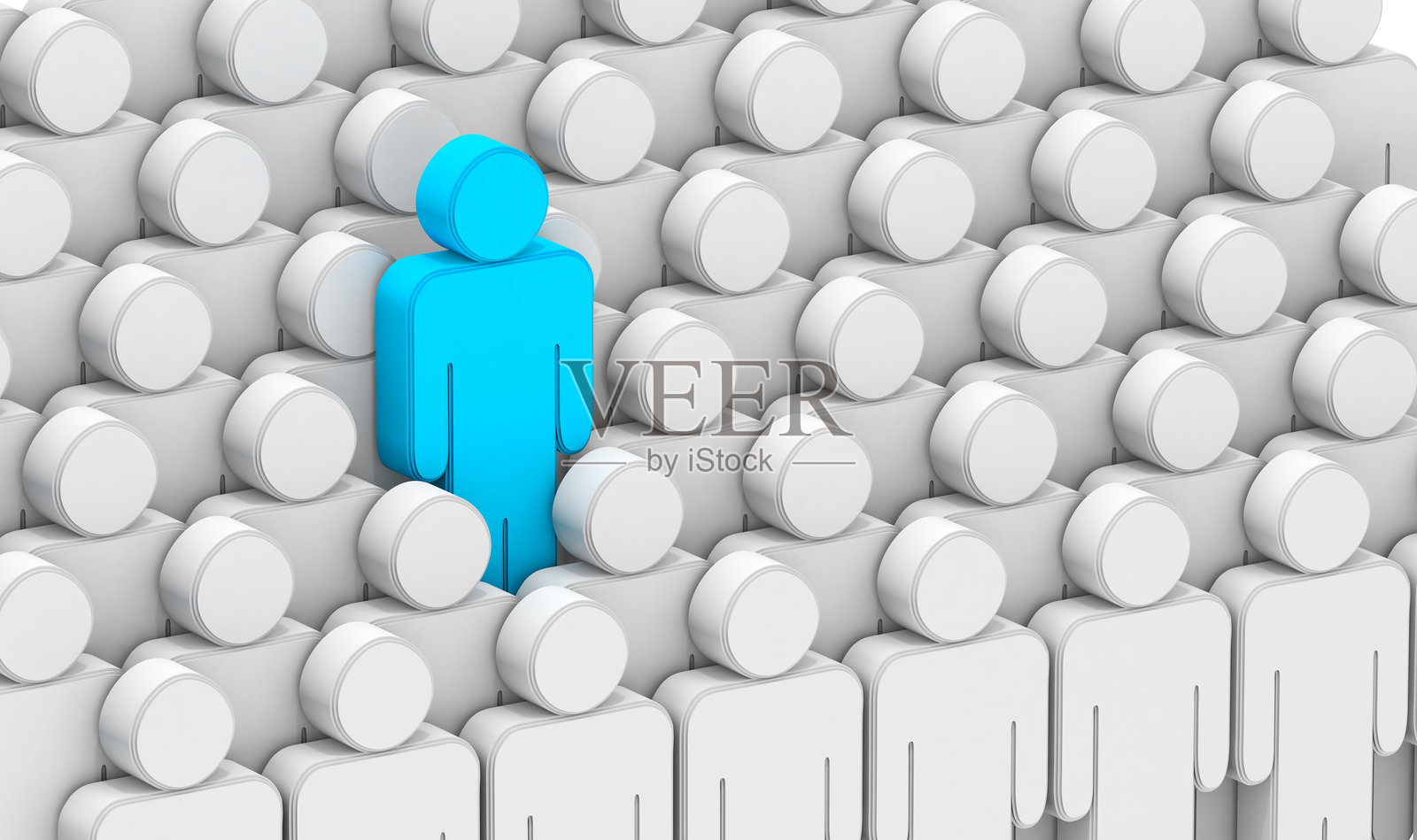 独特概念。3D插画。照片摄影图片