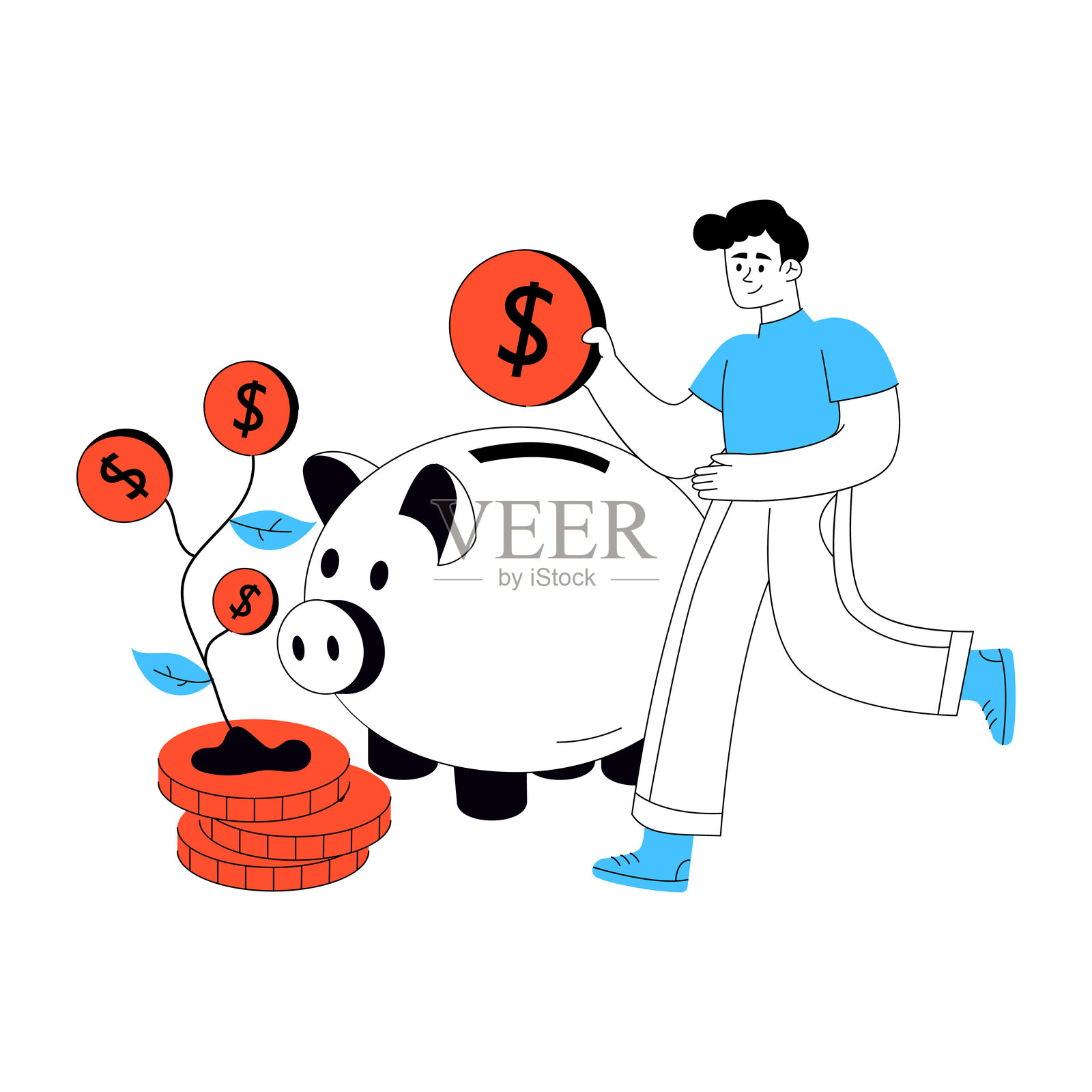 投资基金的插画设计插画图片素材