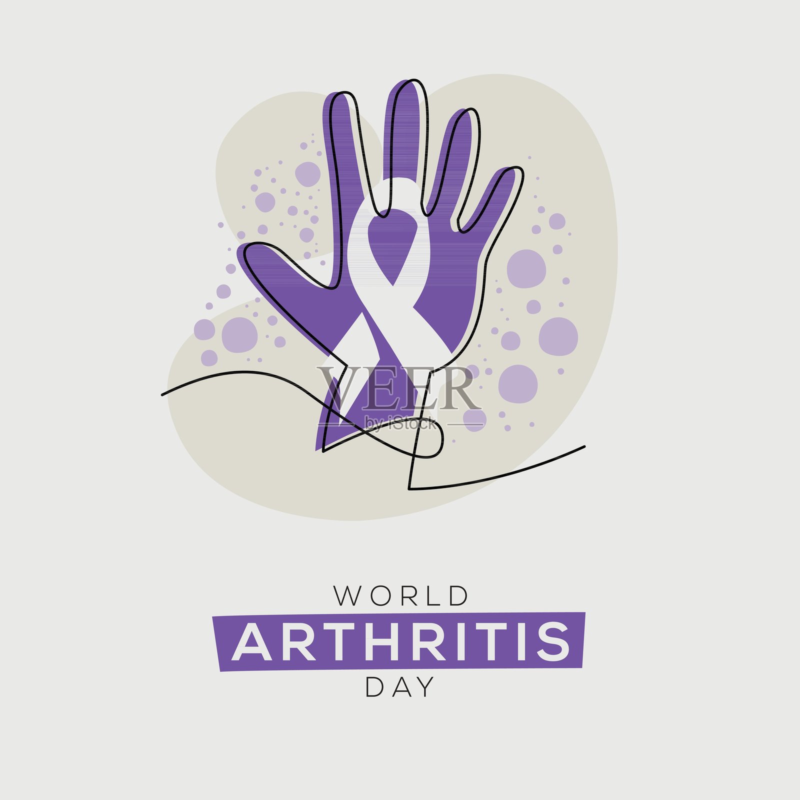 世界关节炎日，于10月12日举行。插画图片素材