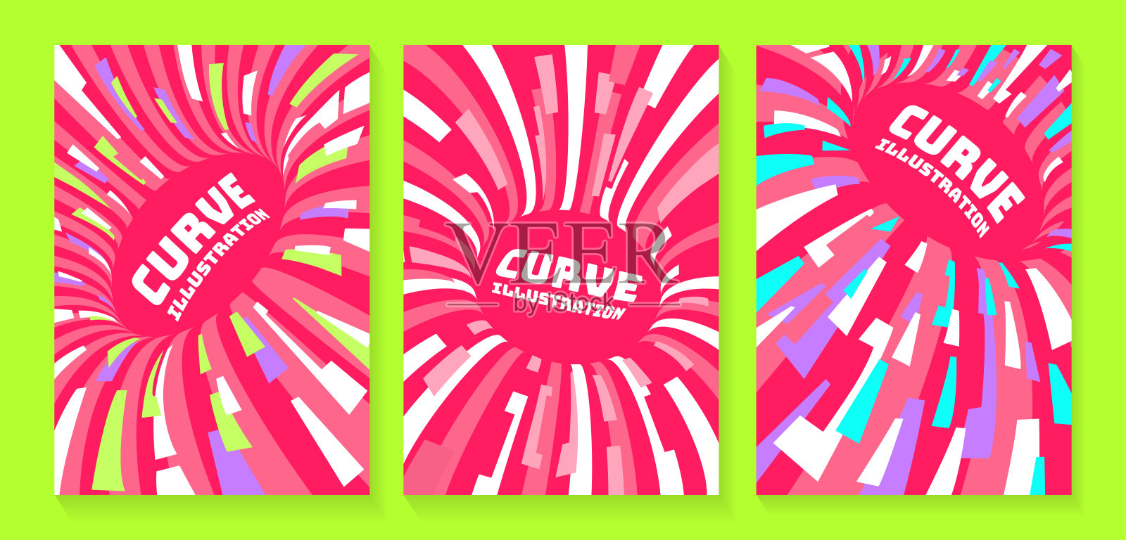 粉色扭曲背景集插画图片素材