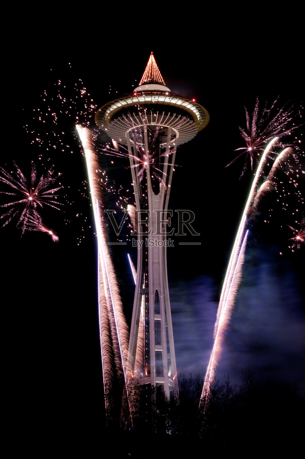 西雅图新年夜照片摄影图片