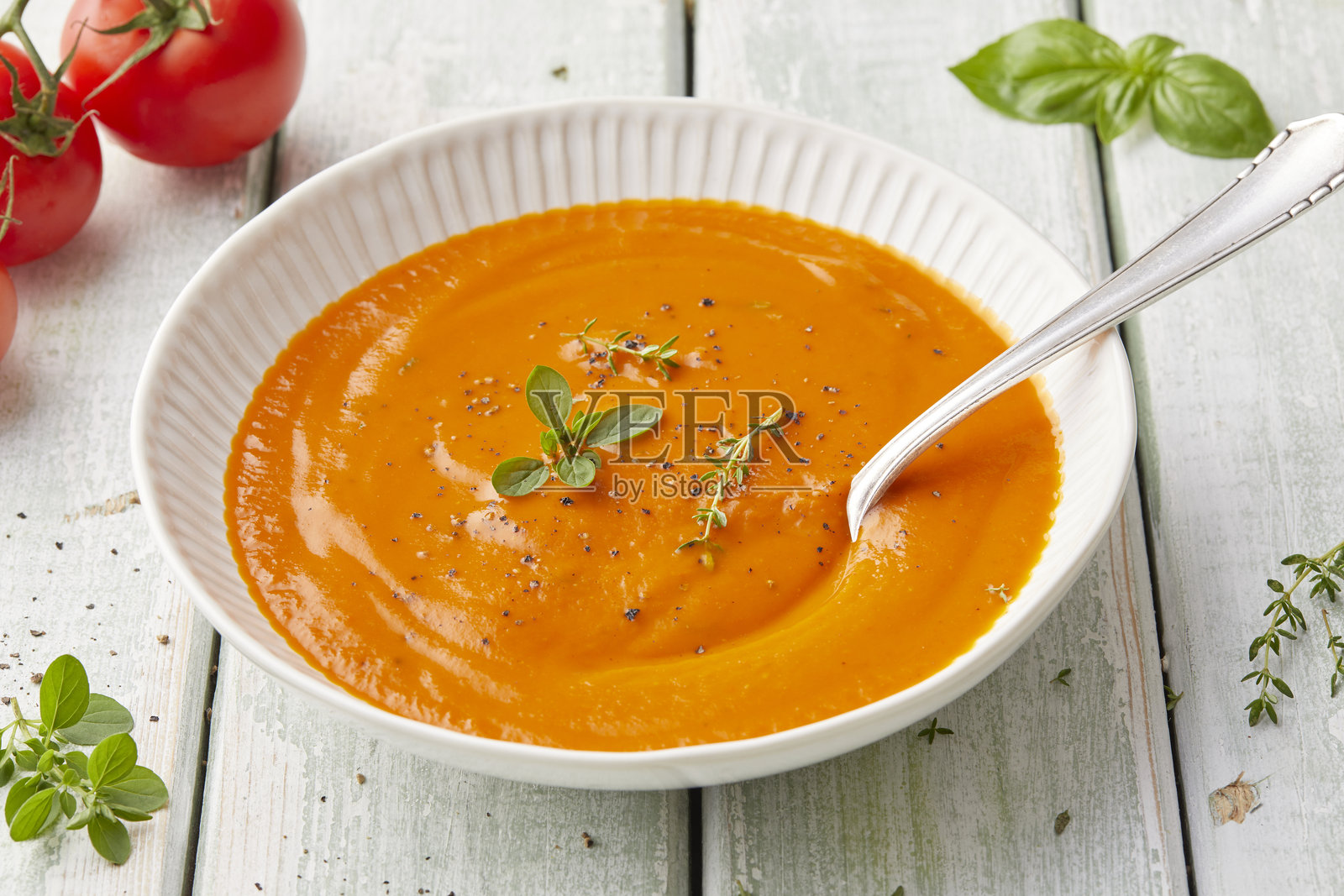 番茄汤照片摄影图片