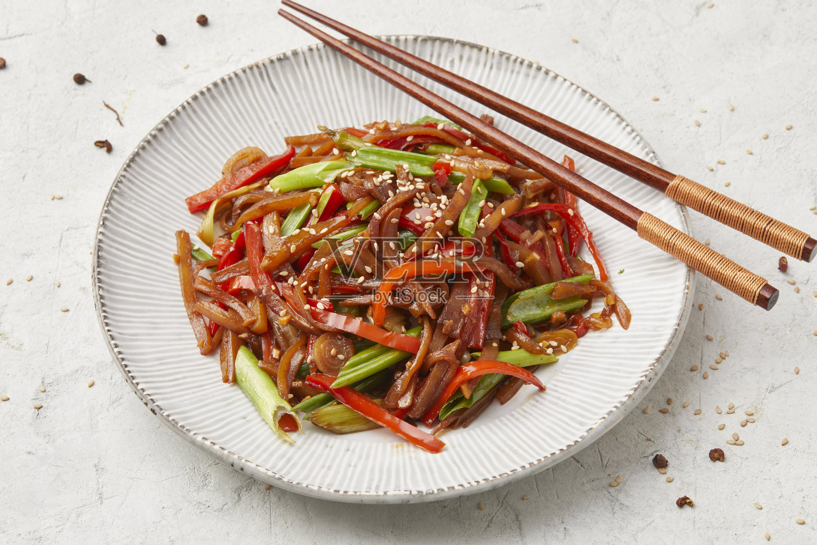 糖醋土豆丝照片摄影图片