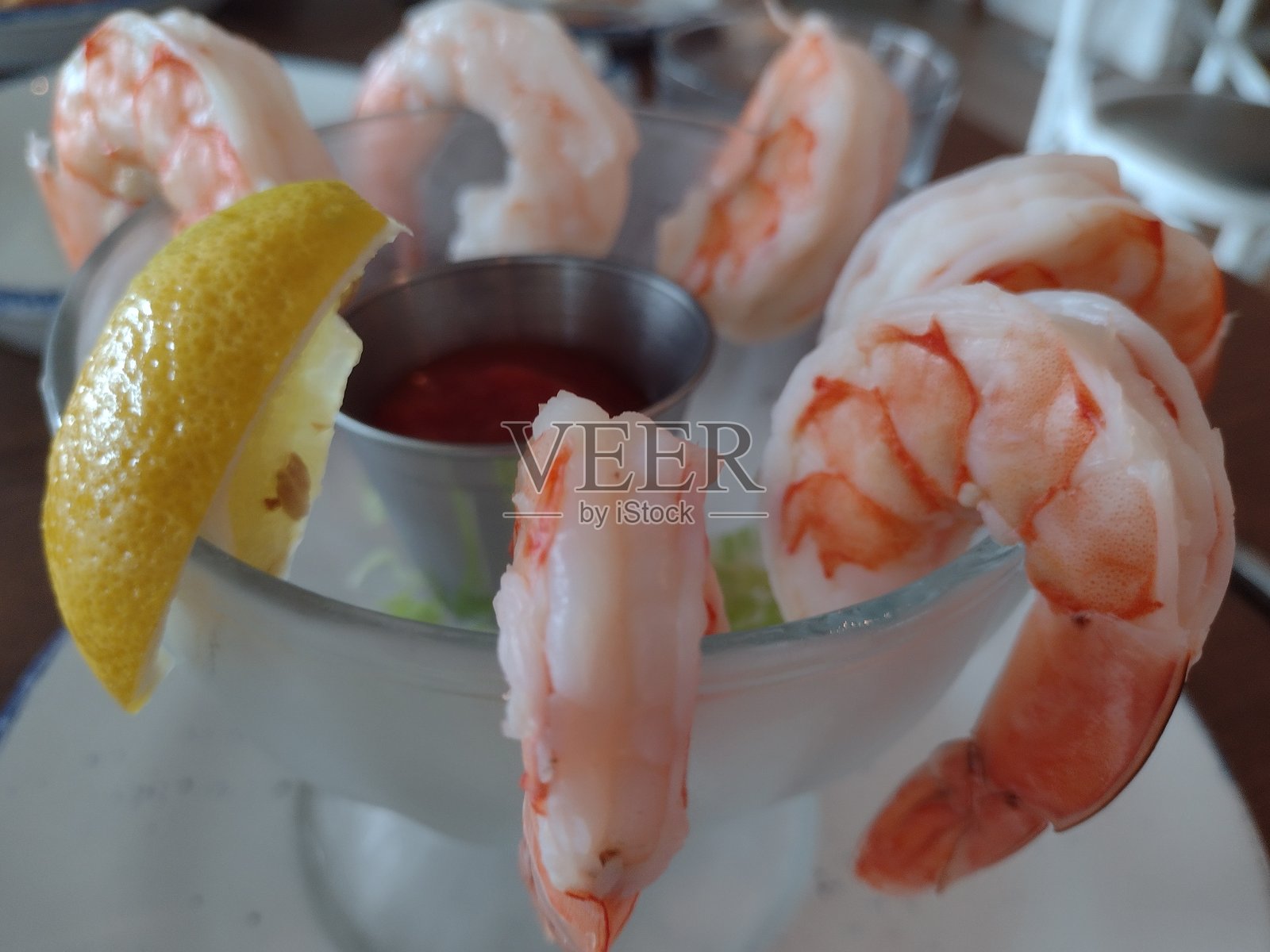 鲜虾鸡尾酒特写照片摄影图片