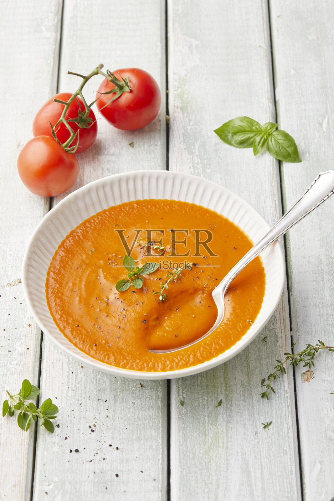 番茄汤照片摄影图片