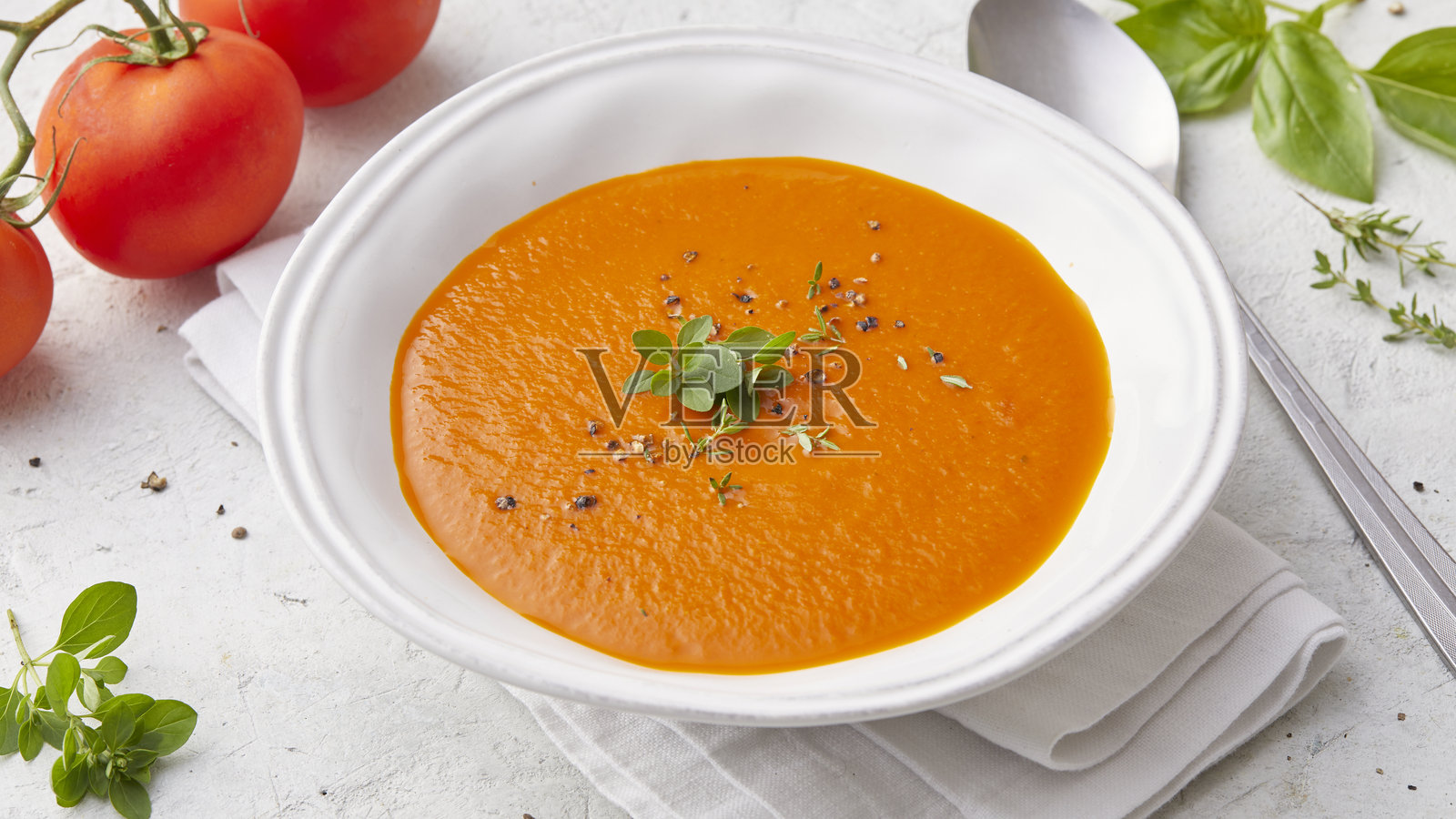 番茄汤照片摄影图片