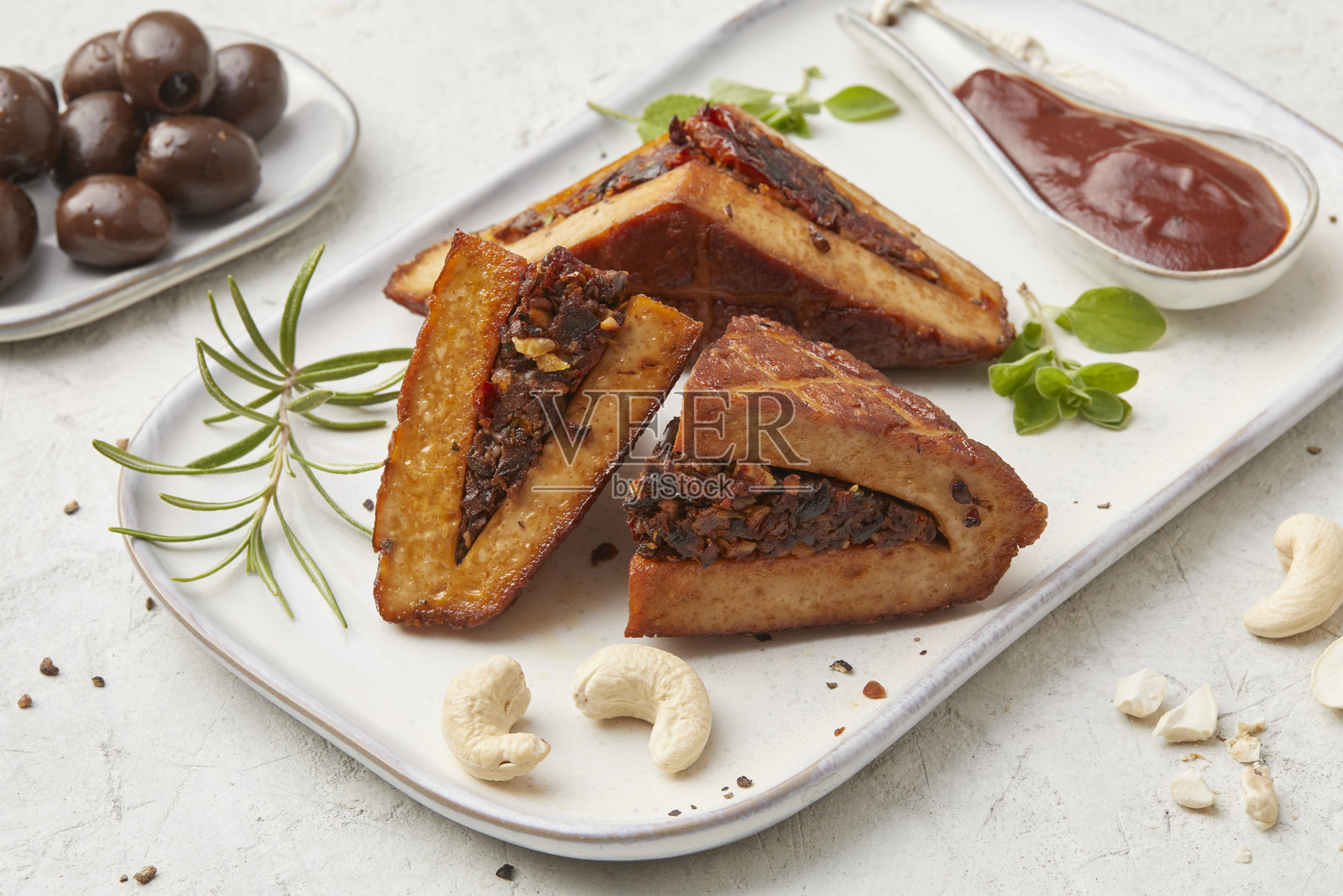 烤豆腐口袋烧烤照片摄影图片