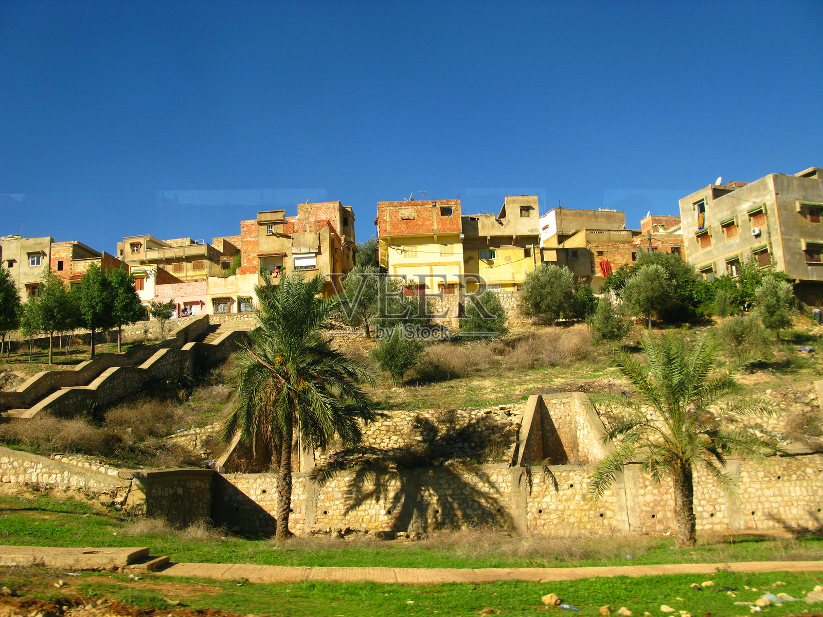 摩洛哥梅克内斯老城的景观照片摄影图片