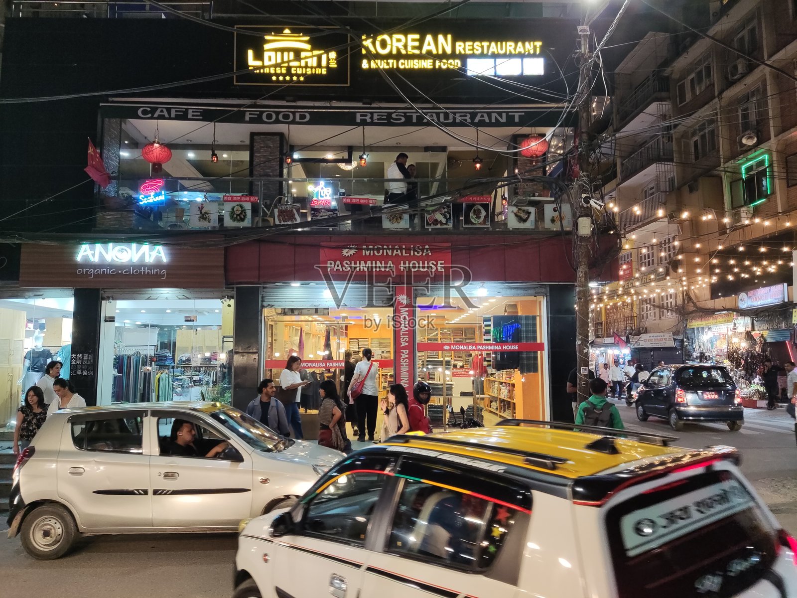 加德满都的夜晚照片摄影图片