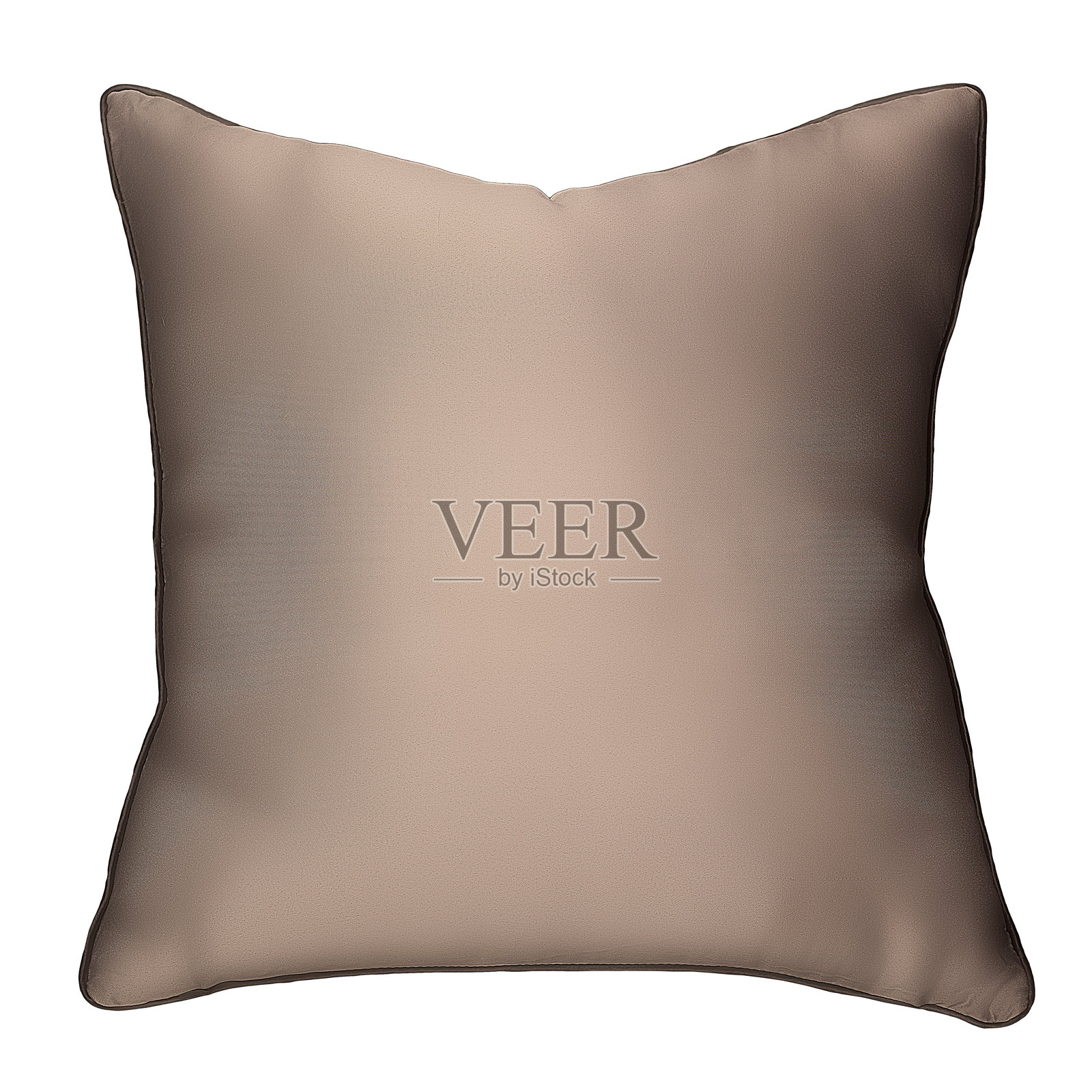 灰褐色纯色丝绸简约方枕照片摄影图片