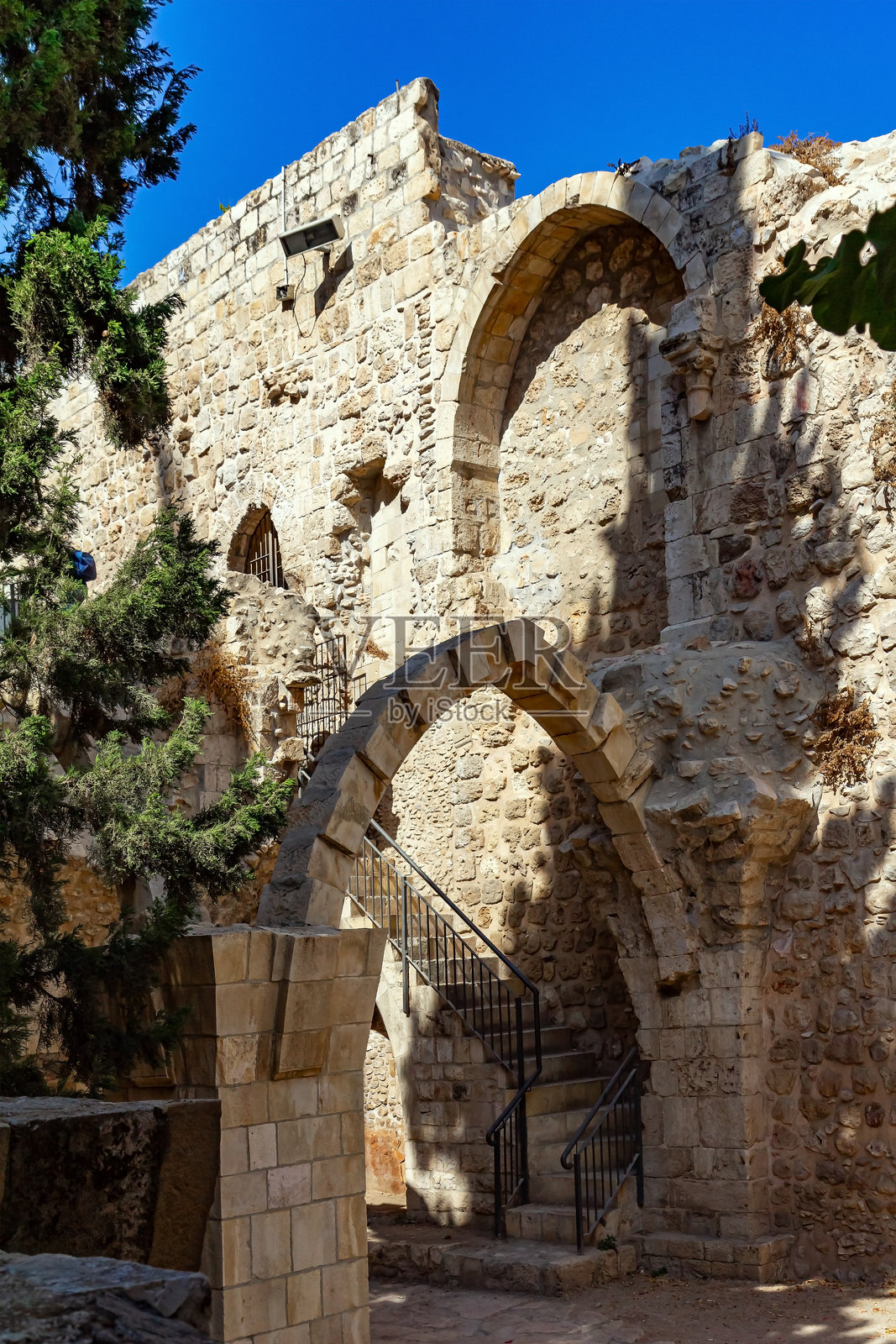 著名的耶路撒冷石照片摄影图片
