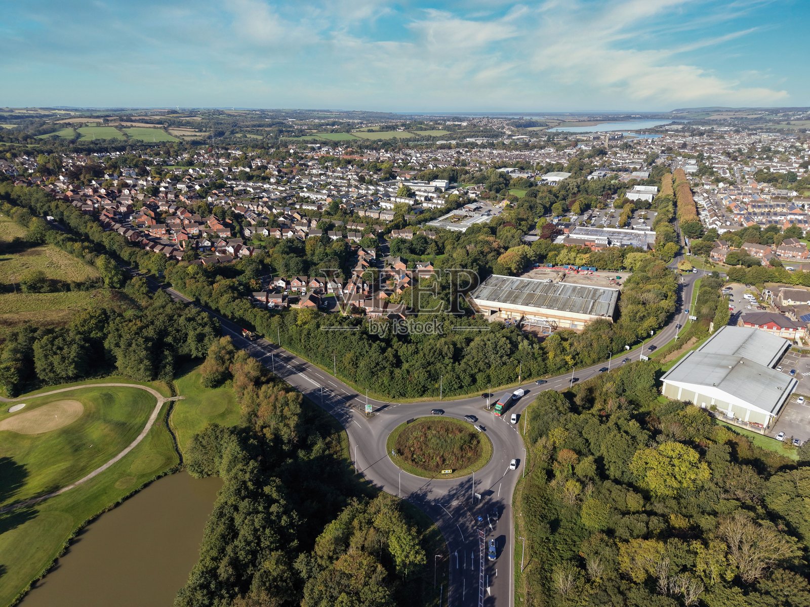 英国巴恩斯特普尔的航拍照片照片摄影图片