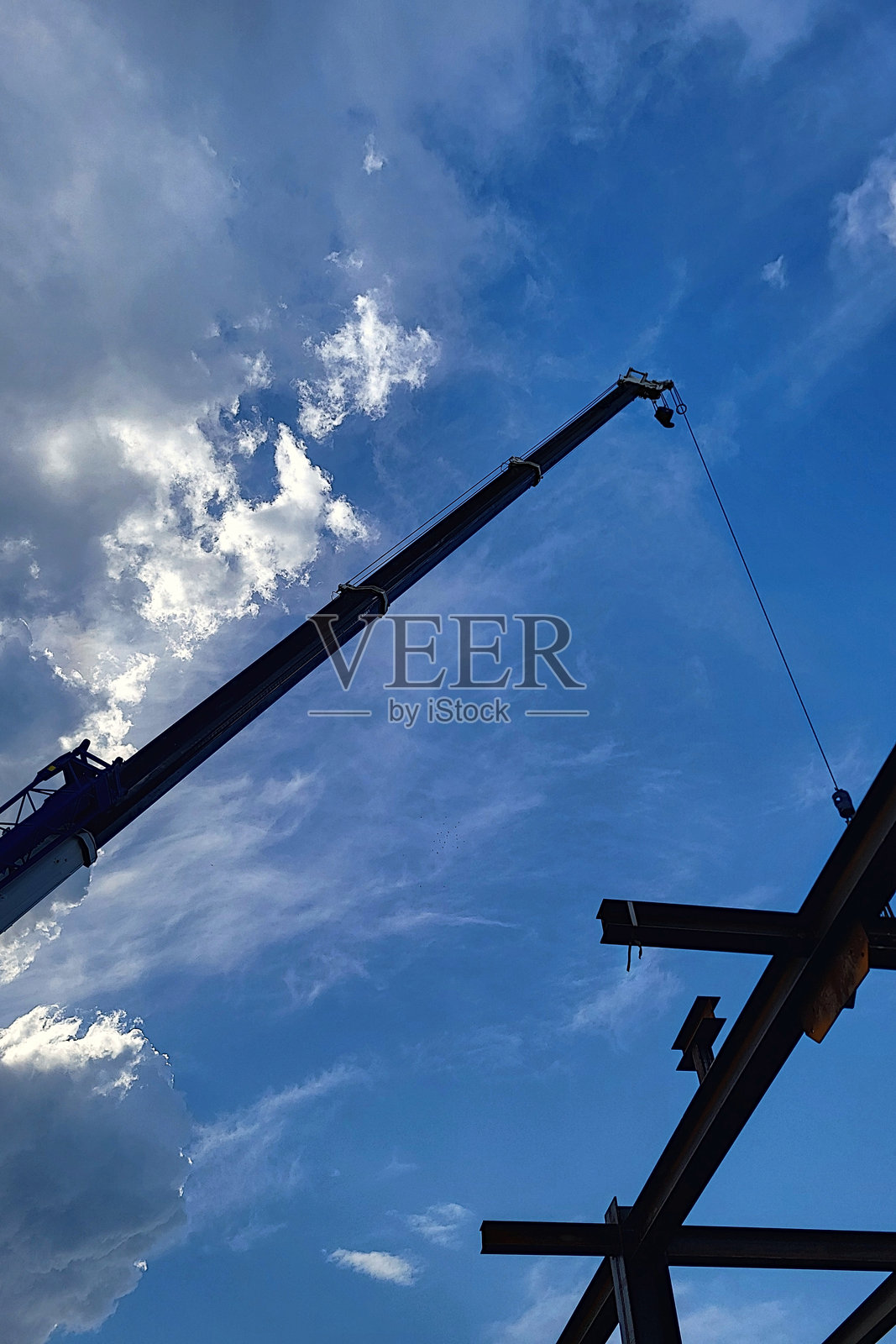 移动式起重机吊臂照片摄影图片