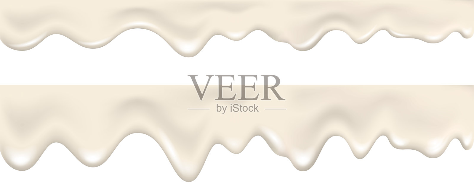 酸奶波浪逼真3D纹理，滴落的奶油。插画图片素材