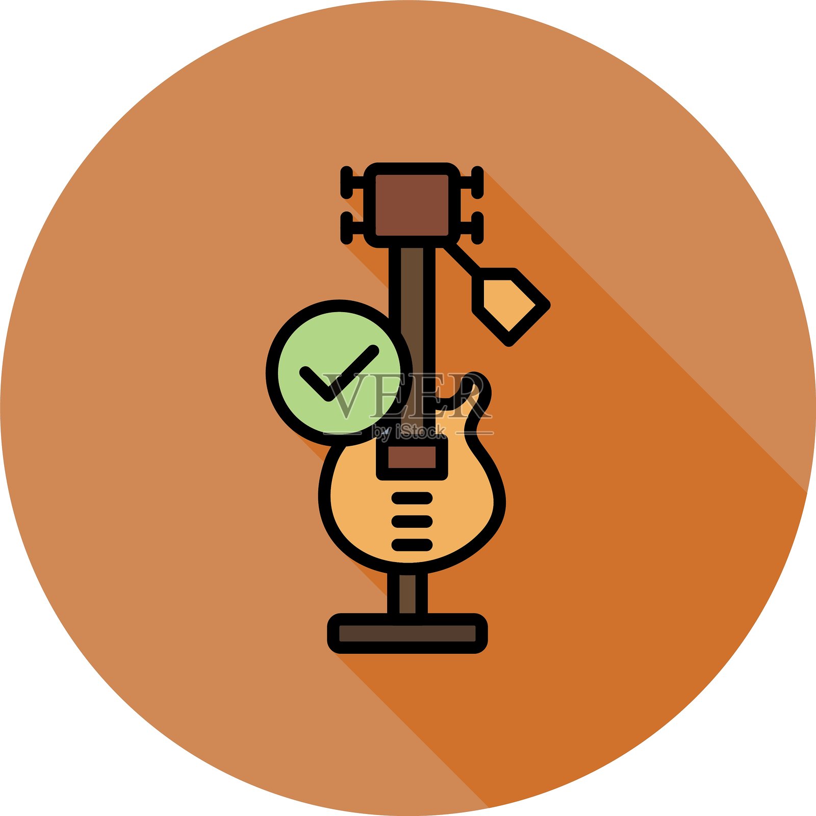 吉他新图标设计创意插画图片素材