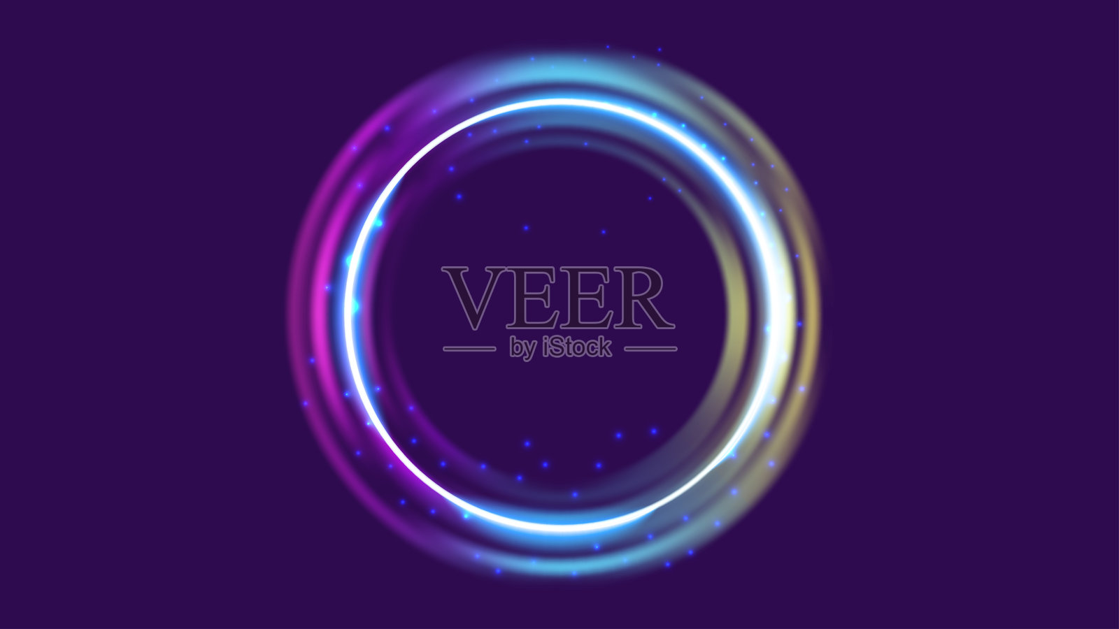 科幻界面的数字全息入口插画图片素材