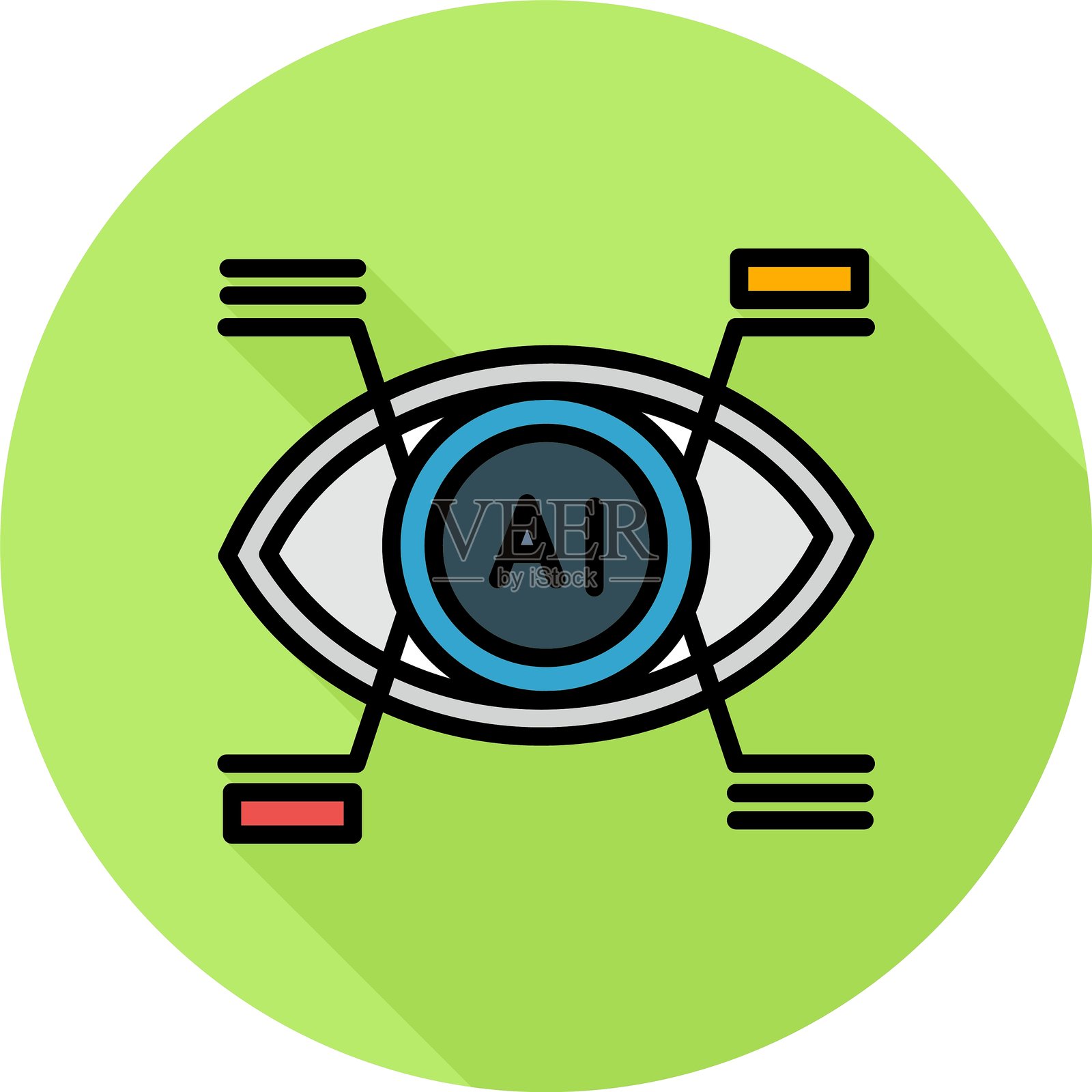 人工智能视觉新图标设计创意插画图片素材