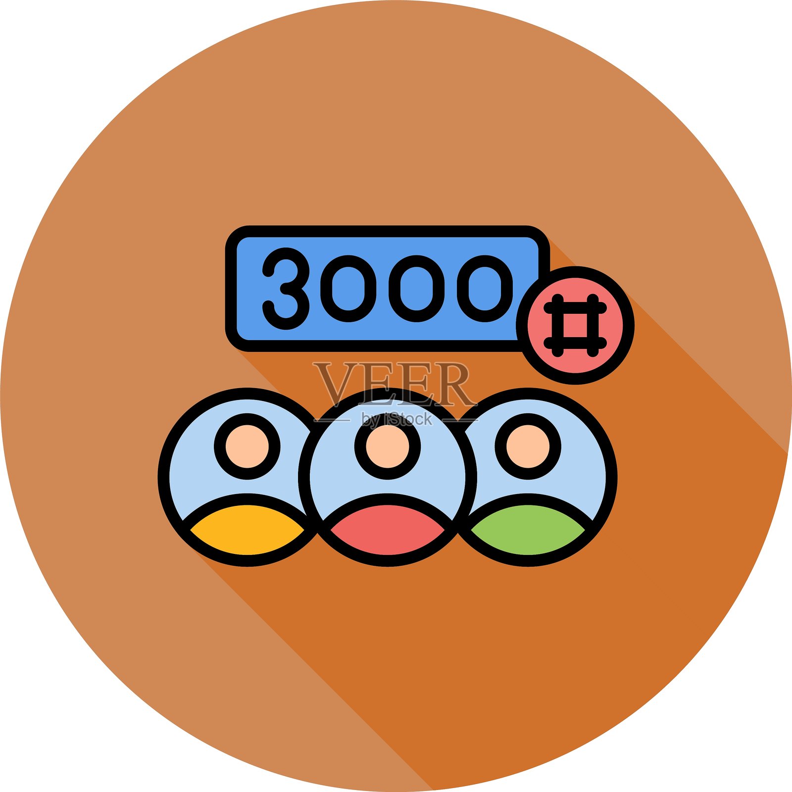 关注者新图标设计创意插画图片素材