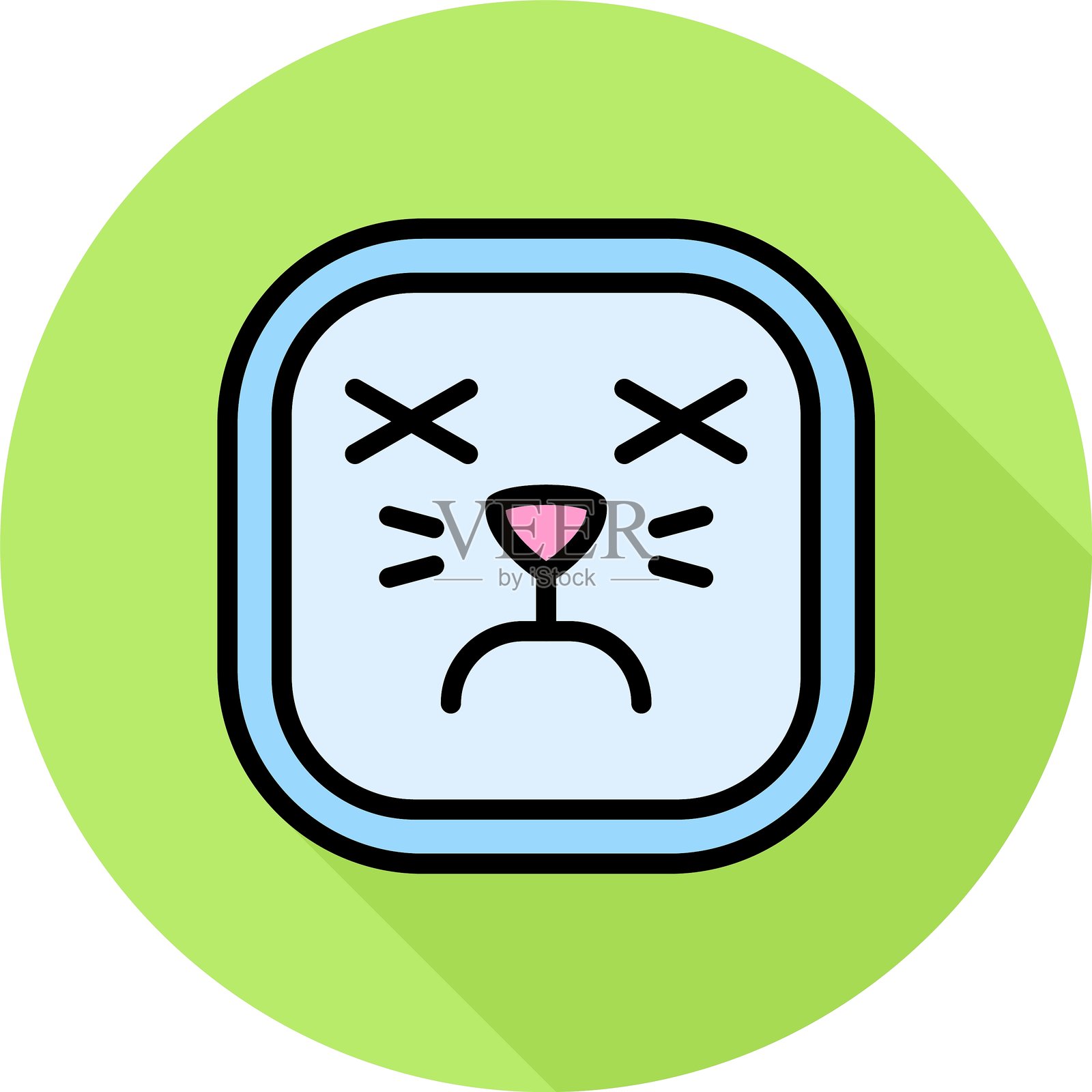 疲惫的全新图标设计创意插画图片素材