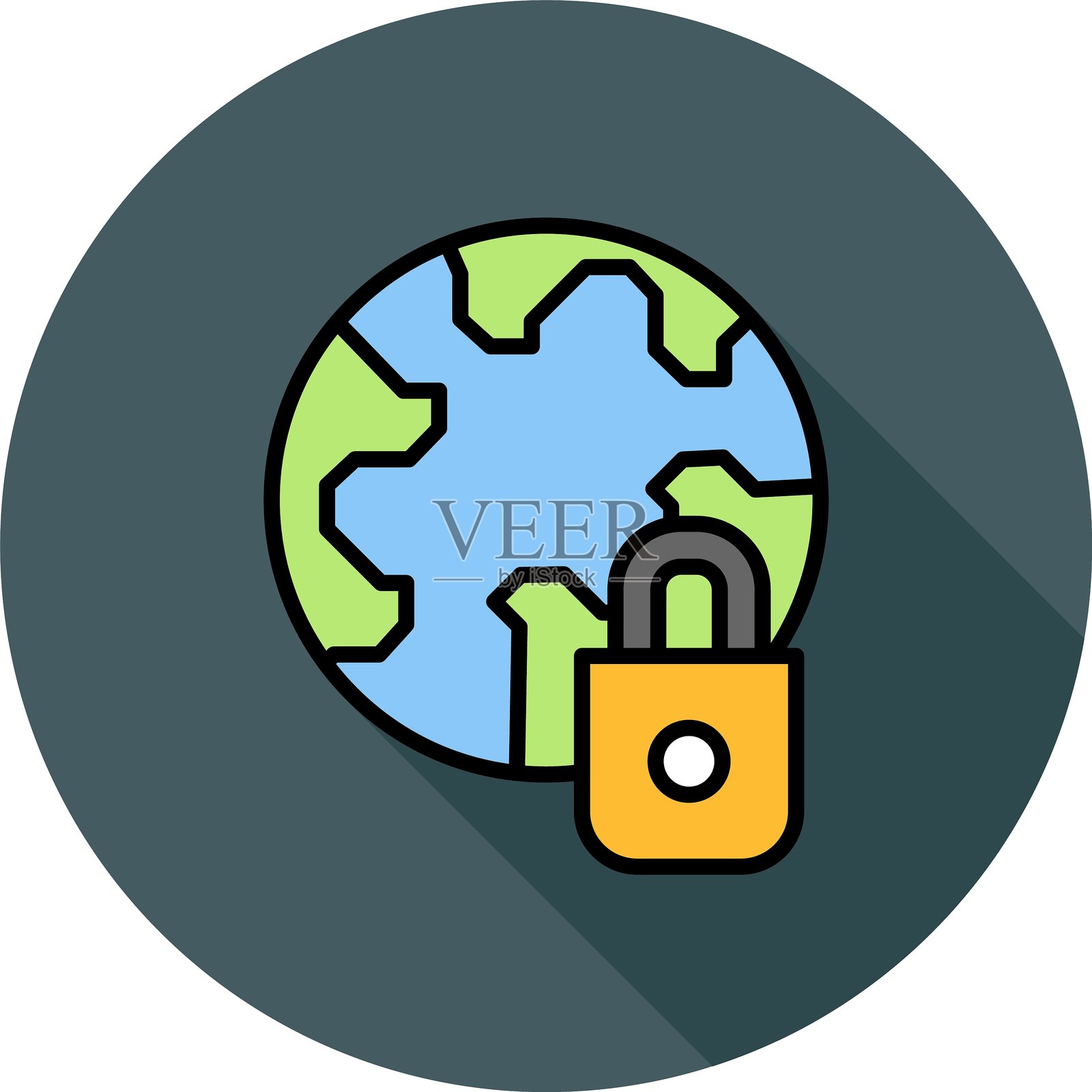 全球安全新图标设计创意插画图片素材