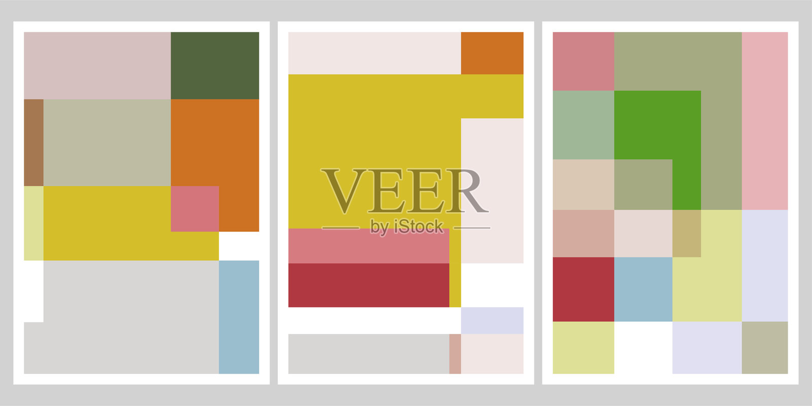 宣传册模板色块几何图案设计横幅背景合集插画图片素材