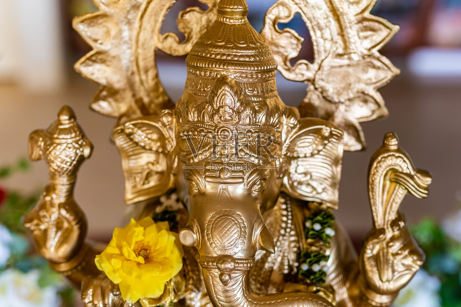 印度传统婚礼仪式内部及装饰照片摄影图片