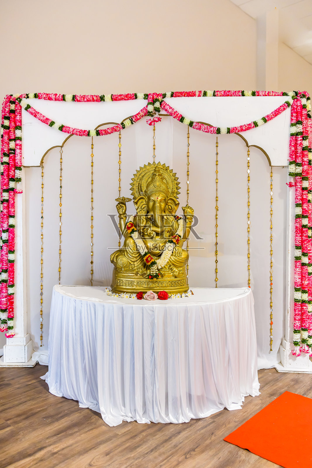 印度传统婚礼仪式室内设计与装饰照片摄影图片