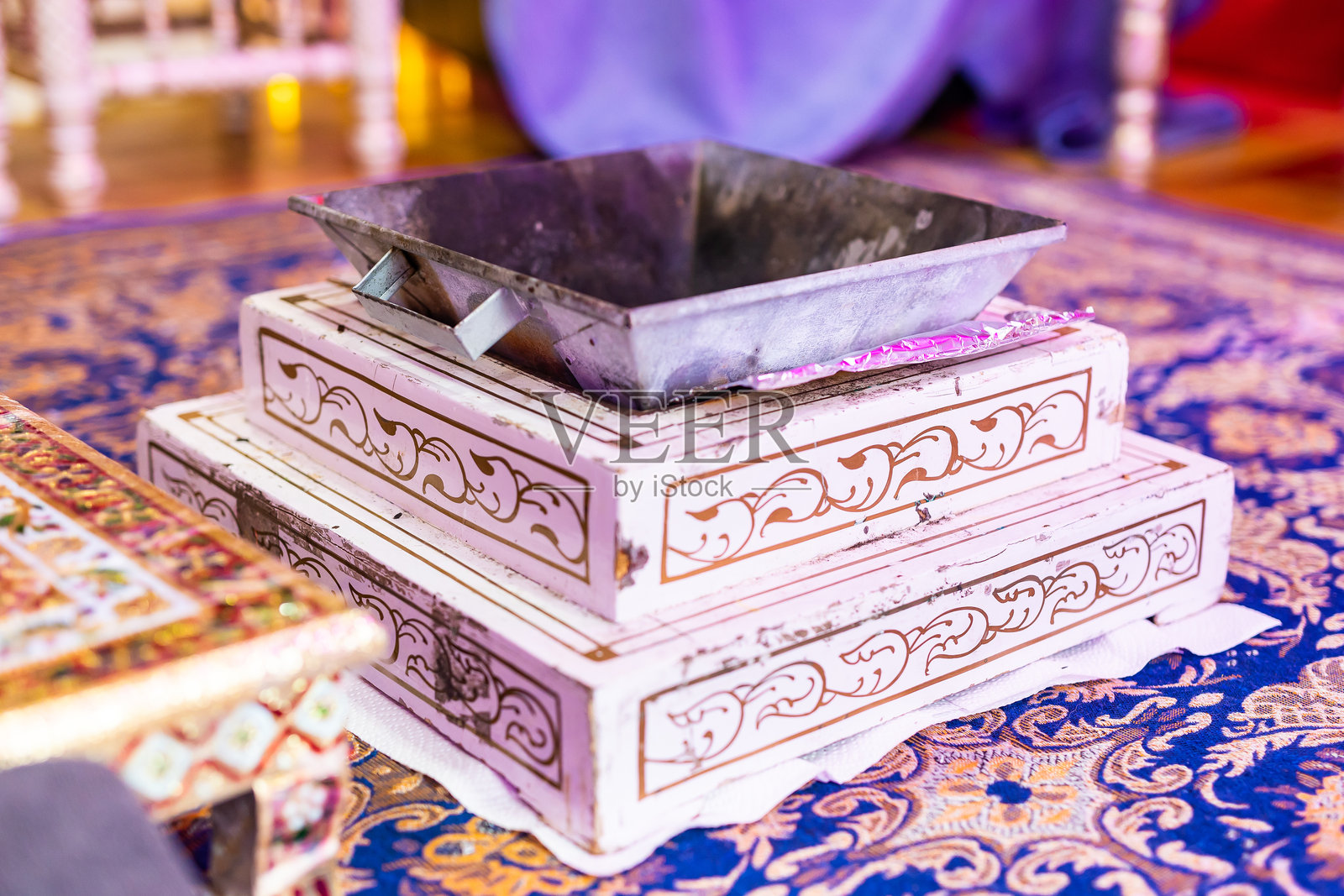 印度传统婚礼仪式用品特写照片摄影图片