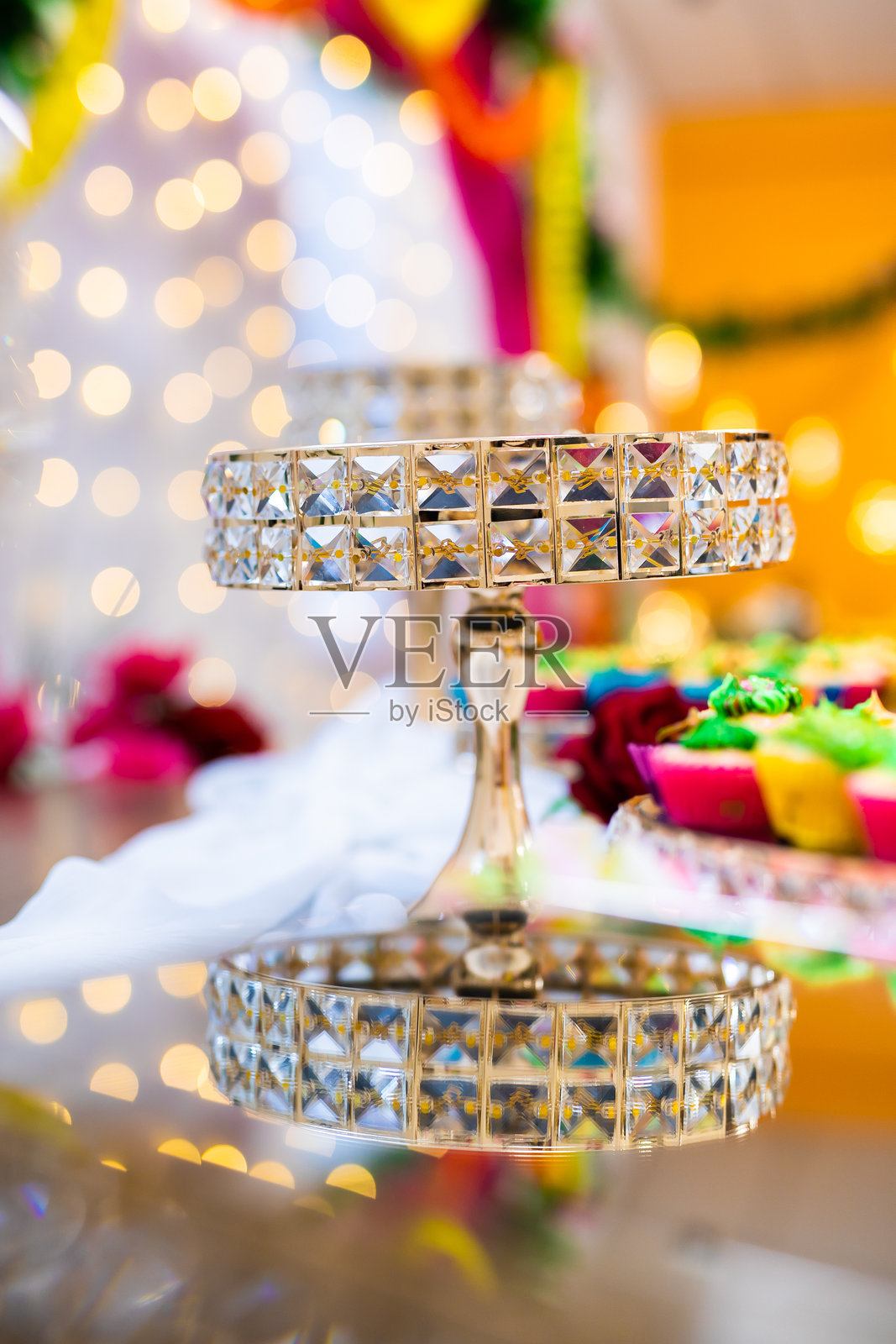 印度传统婚礼的室内布置与装饰照片摄影图片