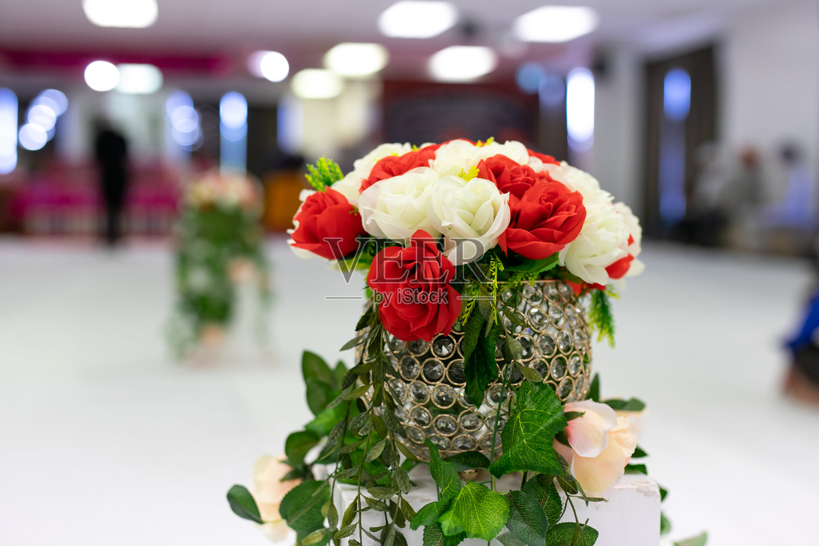 印度传统婚礼仪式内景与装饰照片摄影图片