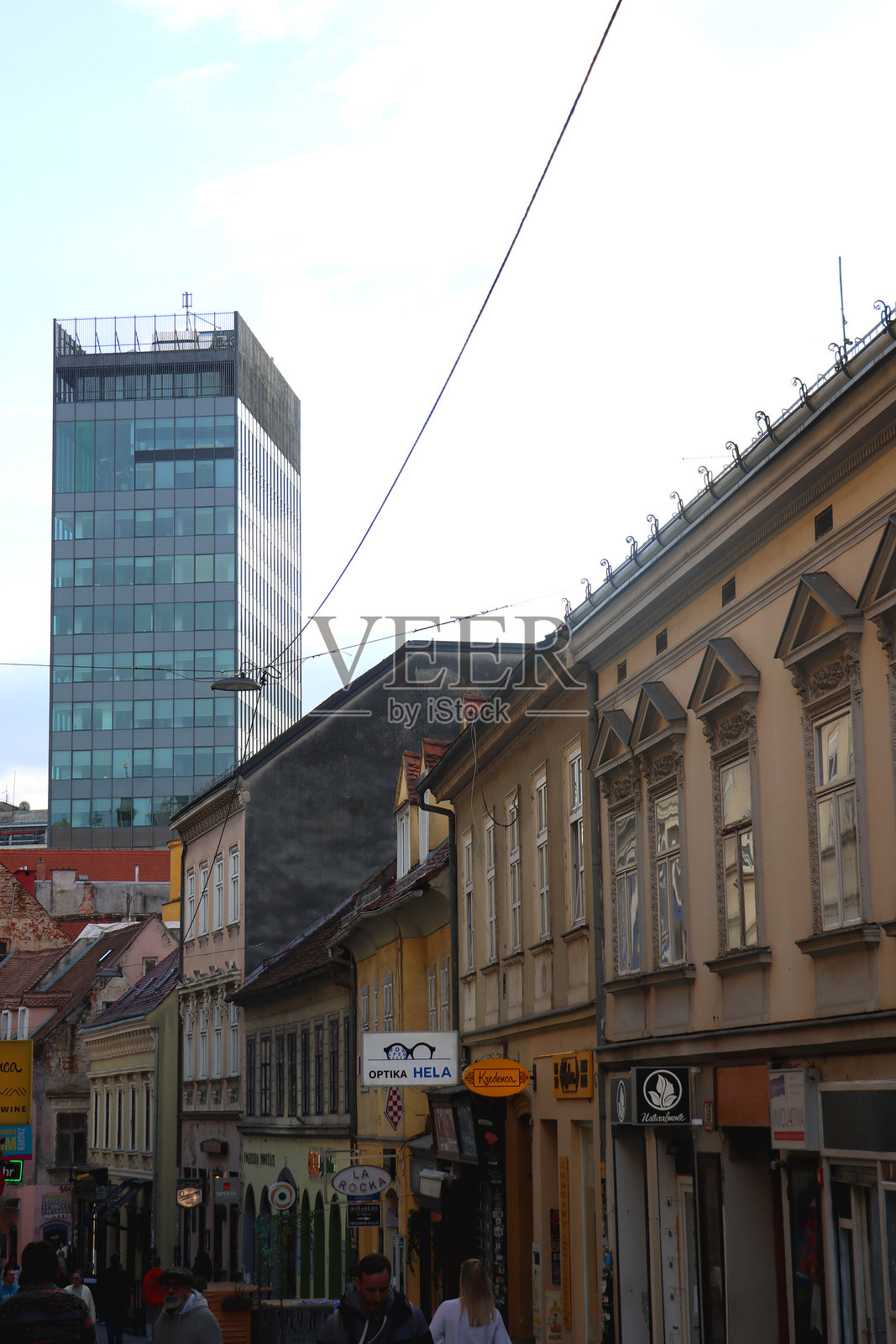 克罗地亚萨格勒布的街道照片摄影图片