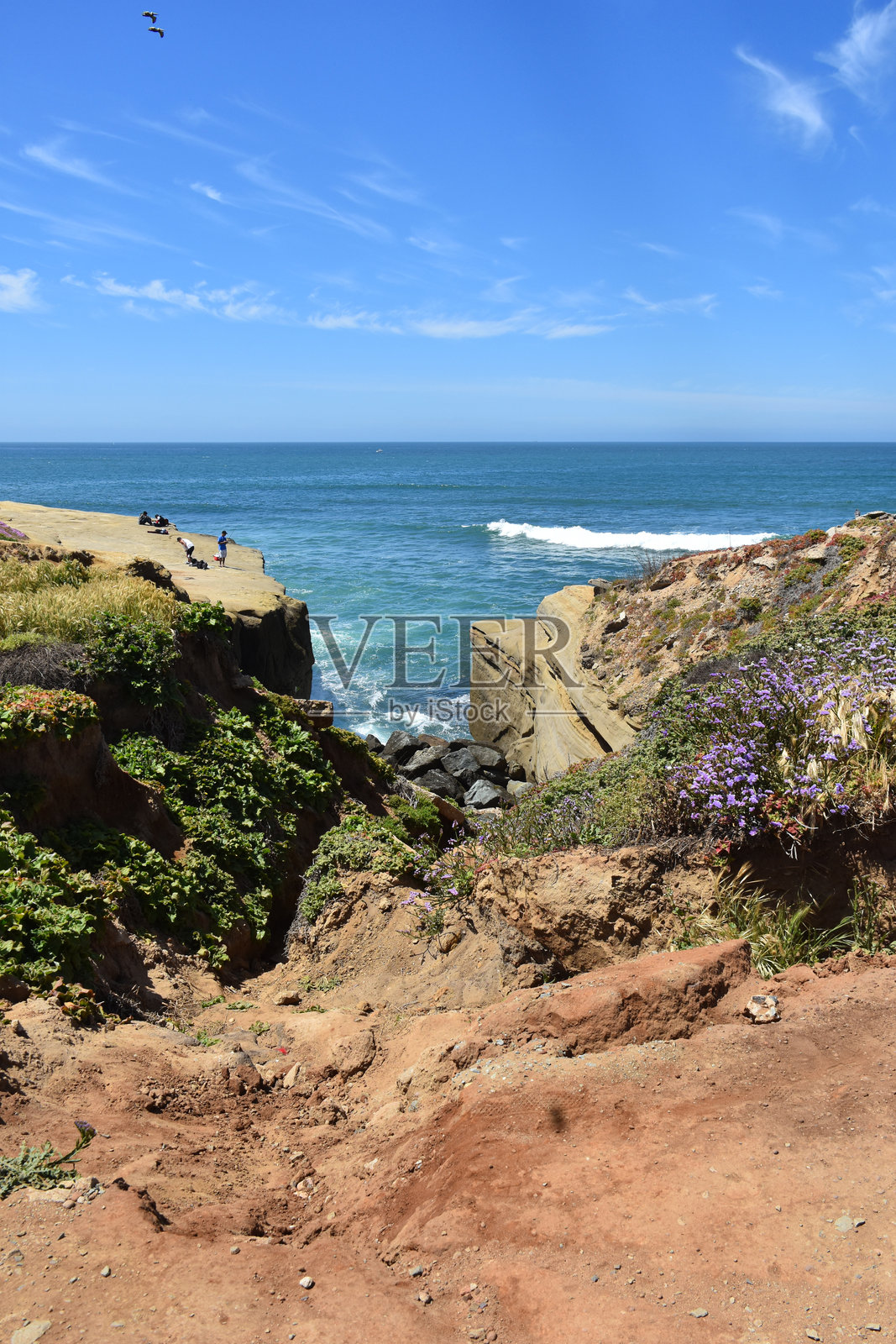 圣迭戈加利福尼亚州悬崖俯瞰太平洋的景色照片摄影图片